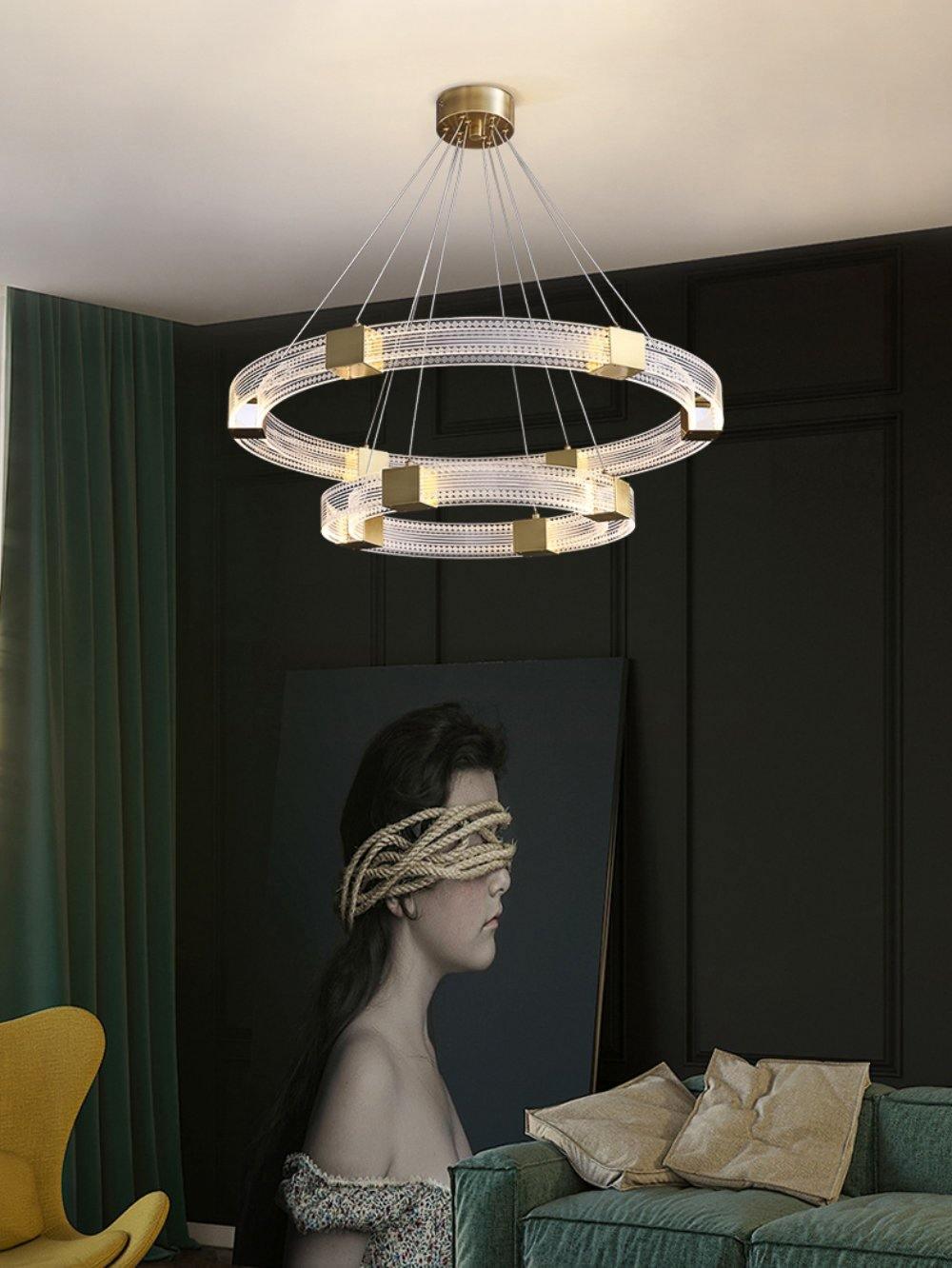 Eurdora Moderner Minimalistischer Ring-LED-Kronleuchter-Letslighting
