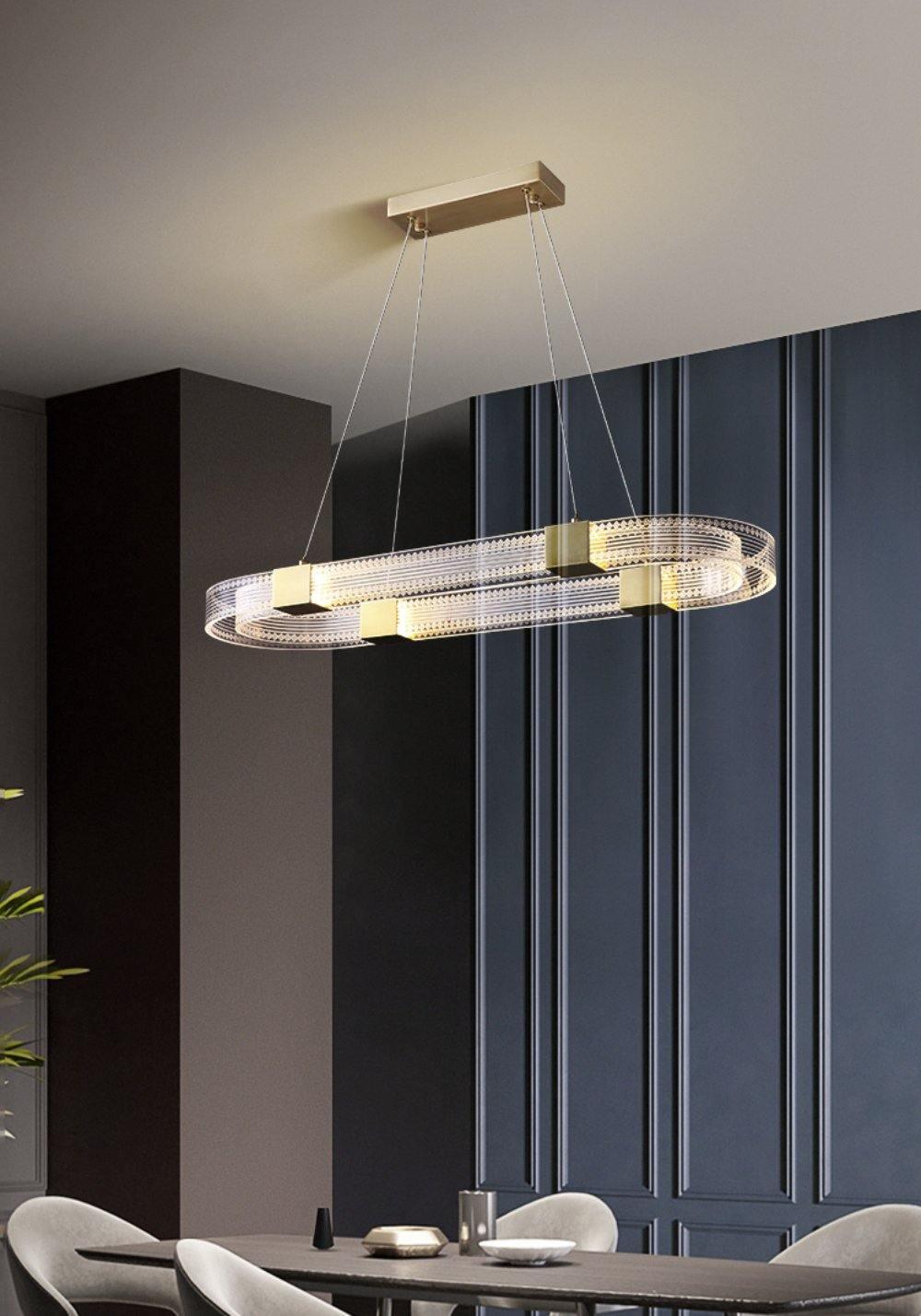 Eurdora Moderner Minimalistischer Ring-LED-Kronleuchter-Letslighting