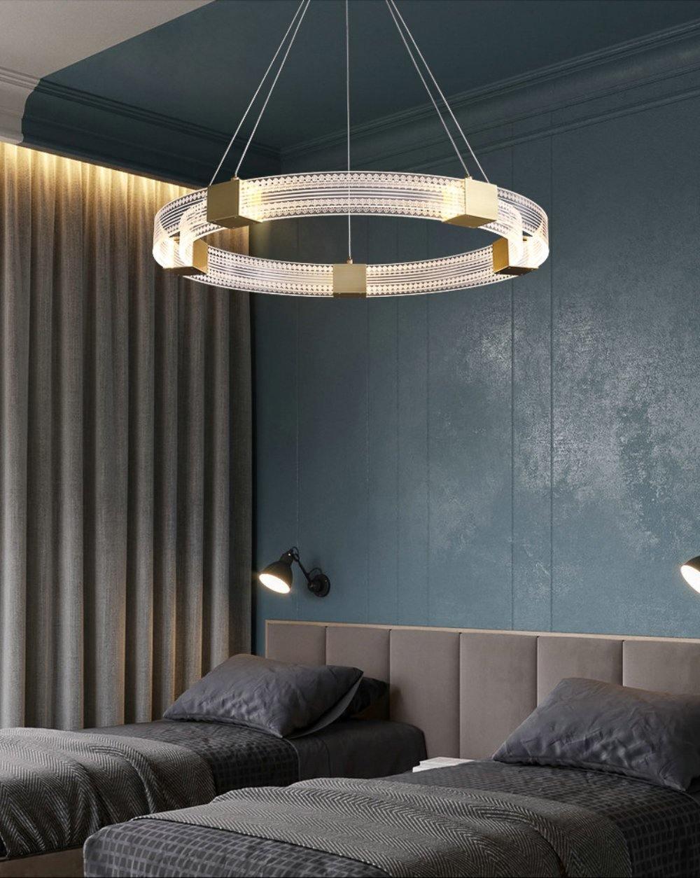 Eurdora Moderner Minimalistischer Ring-LED-Kronleuchter-Letslighting