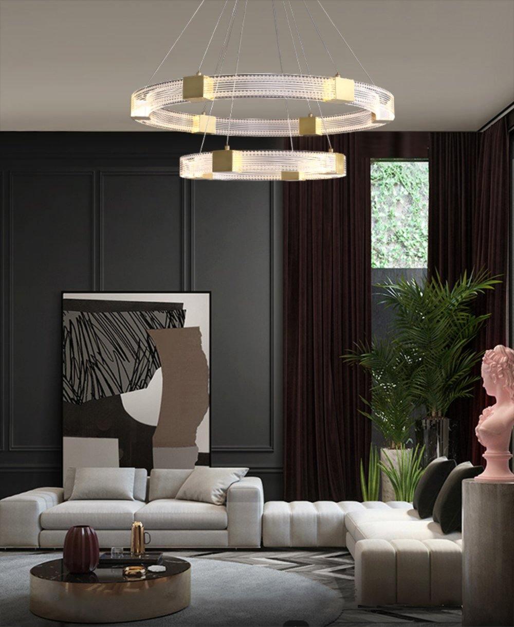 Eurdora Moderner Minimalistischer Ring-LED-Kronleuchter-Letslighting