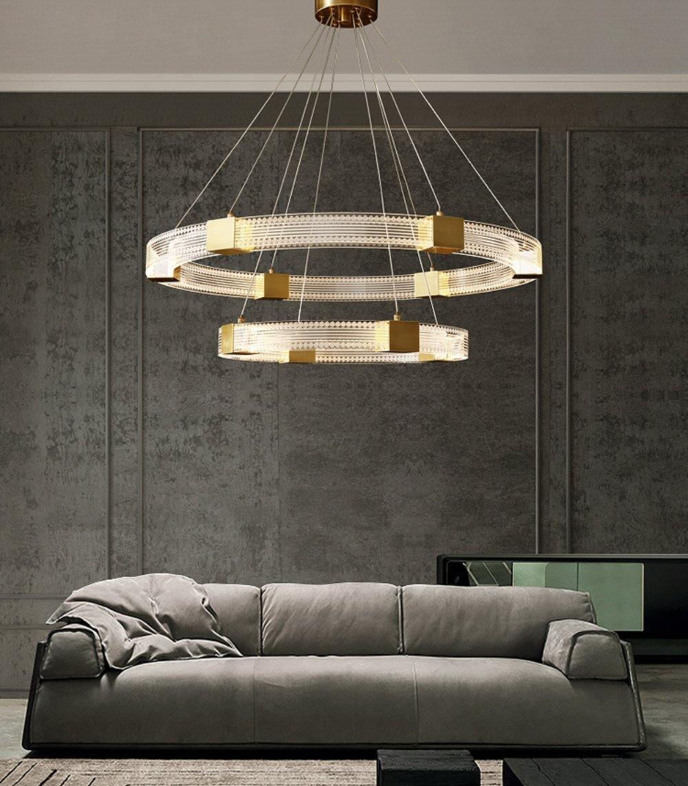 Eurdora Moderner Minimalistischer Ring-LED-Kronleuchter-Letslighting