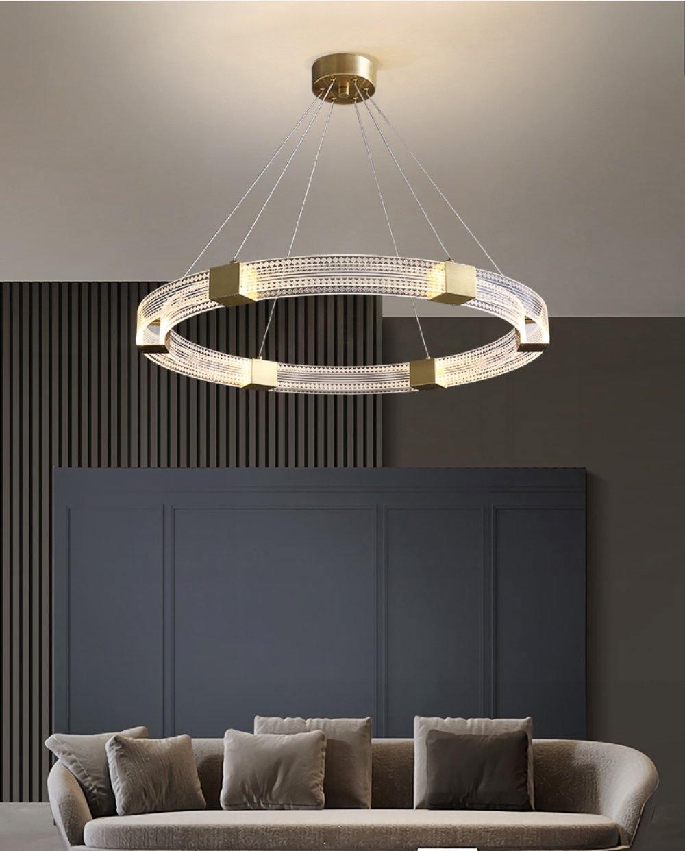 Eurdora Moderner Minimalistischer Ring-LED-Kronleuchter-Letslighting