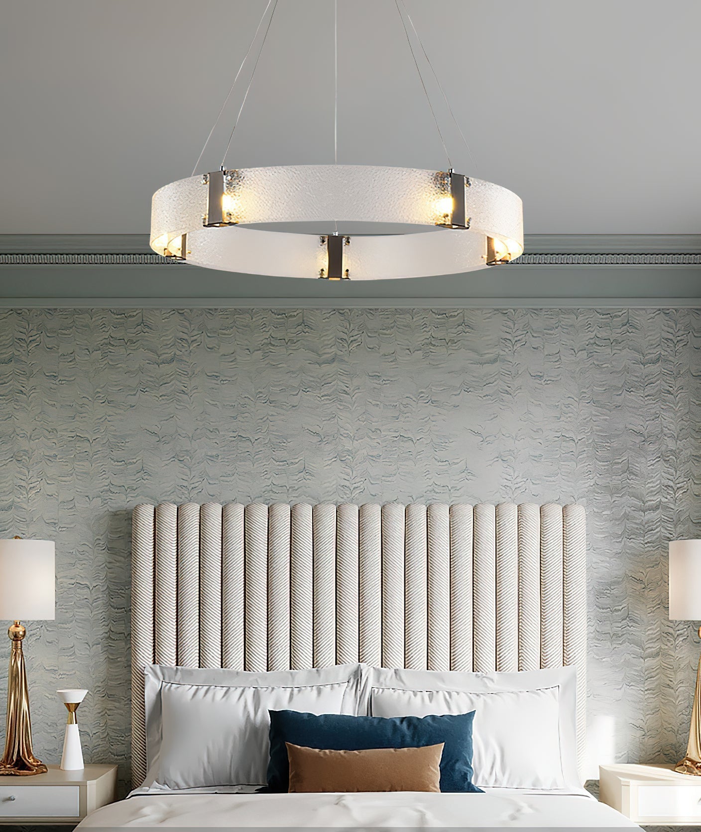 Parallel Eleganter Ring-Glas-Kronleuchter-Letslighting