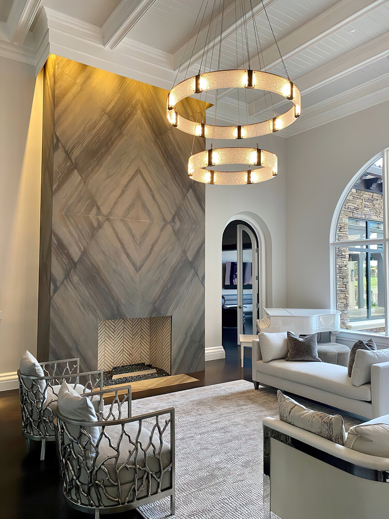 Parallel Eleganter Ring-Glas-Kronleuchter-Letslighting