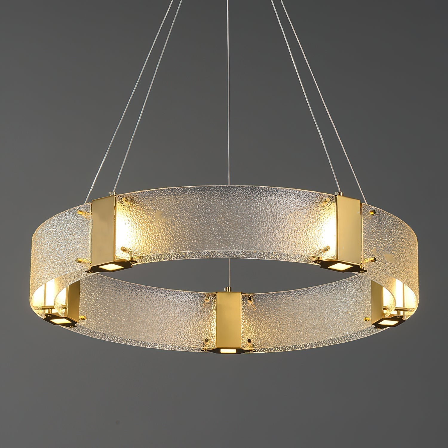 Parallel Eleganter Ring-Glas-Kronleuchter-Letslighting