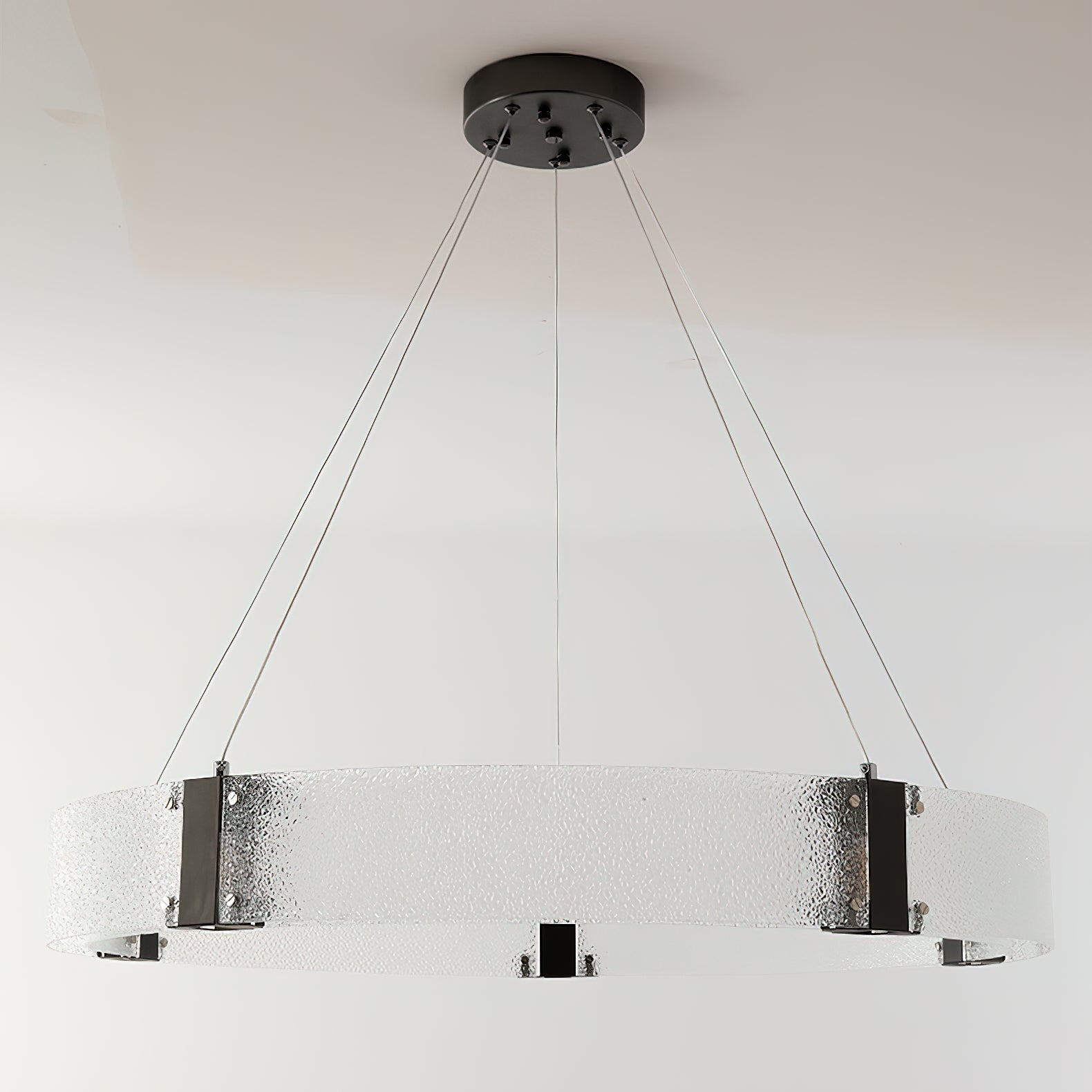 Parallel Eleganter Ring-Glas-Kronleuchter-Letslighting