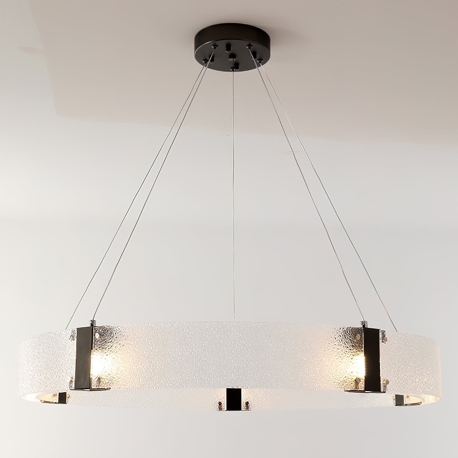 Parallel Eleganter Ring-Glas-Kronleuchter-Letslighting
