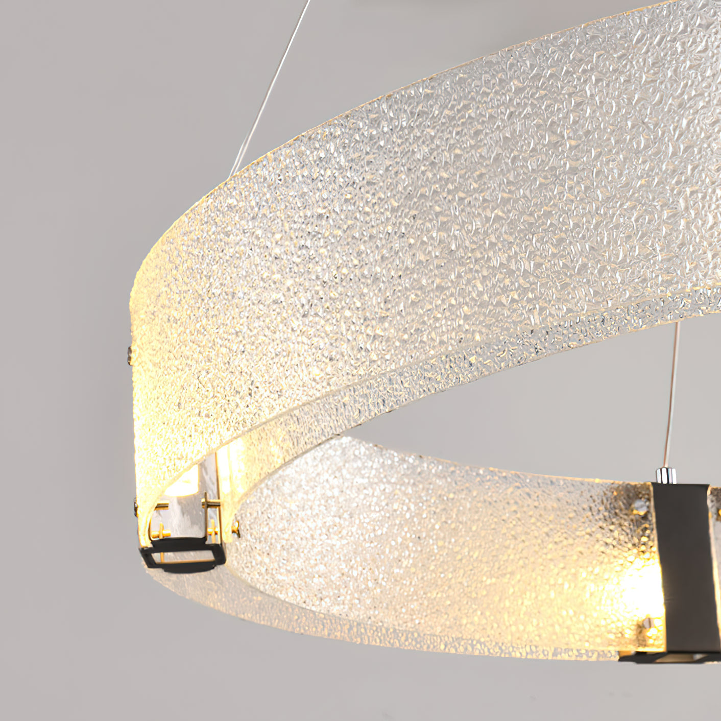 Parallel Eleganter Ring-Glas-Kronleuchter-Letslighting
