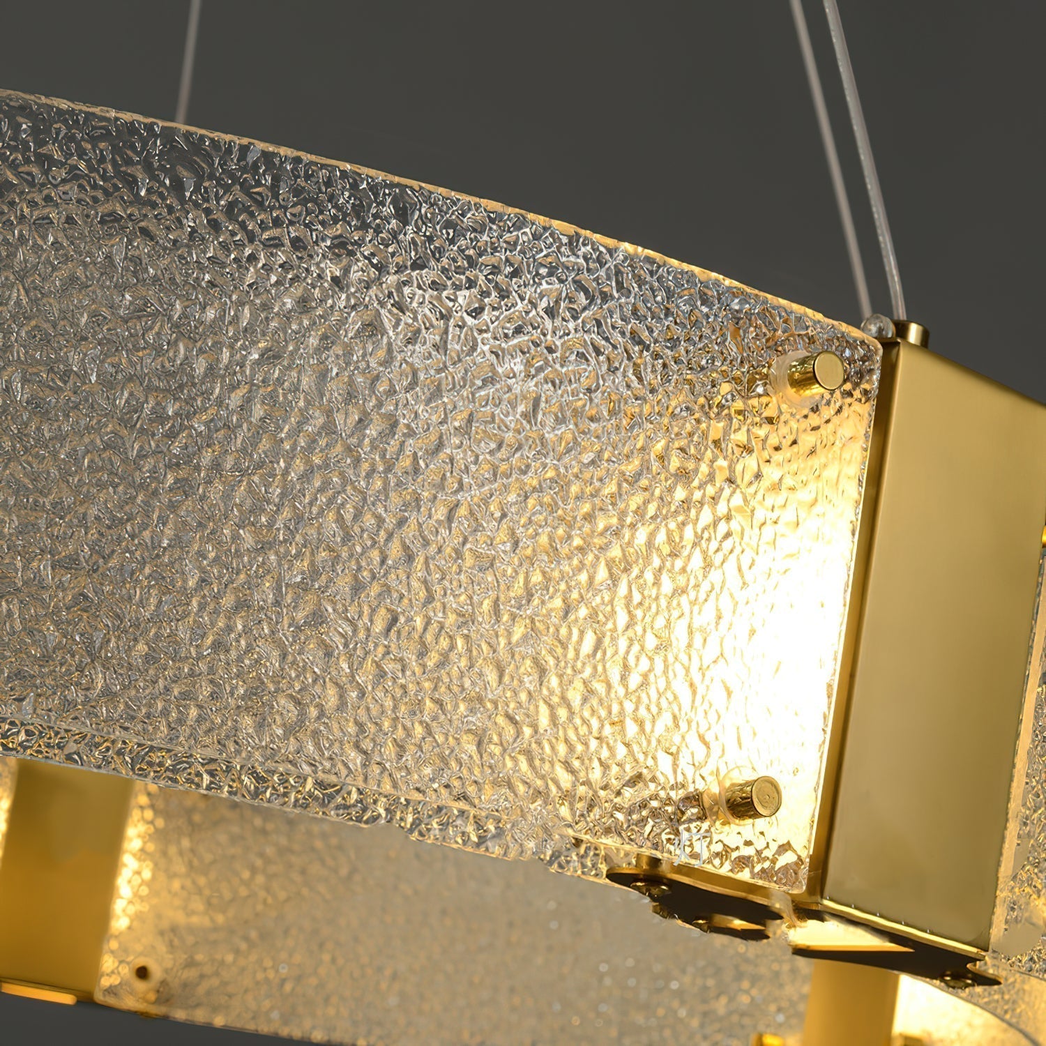 Parallel Eleganter Ring-Glas-Kronleuchter-Letslighting