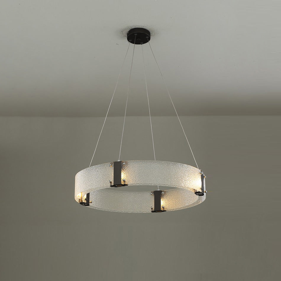 Parallel Eleganter Ring-Glas-Kronleuchter-Letslighting