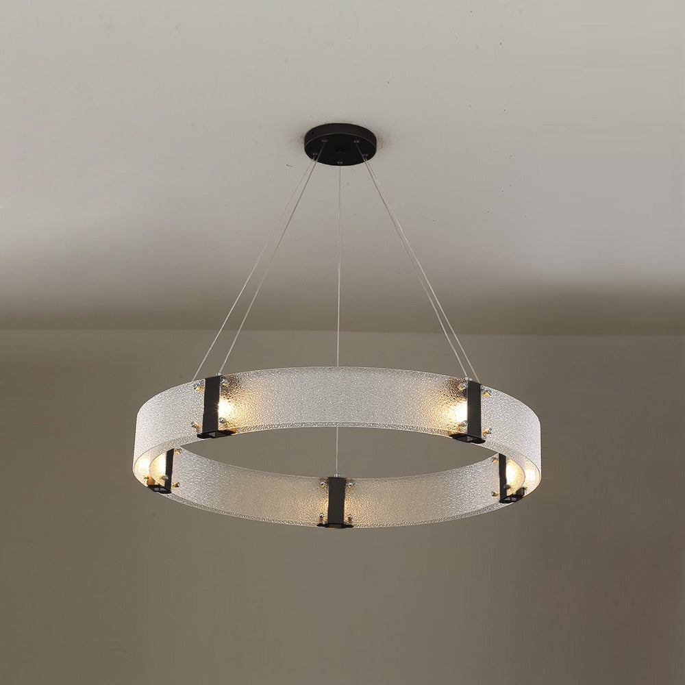 Parallel Eleganter Ring-Glas-Kronleuchter-Letslighting