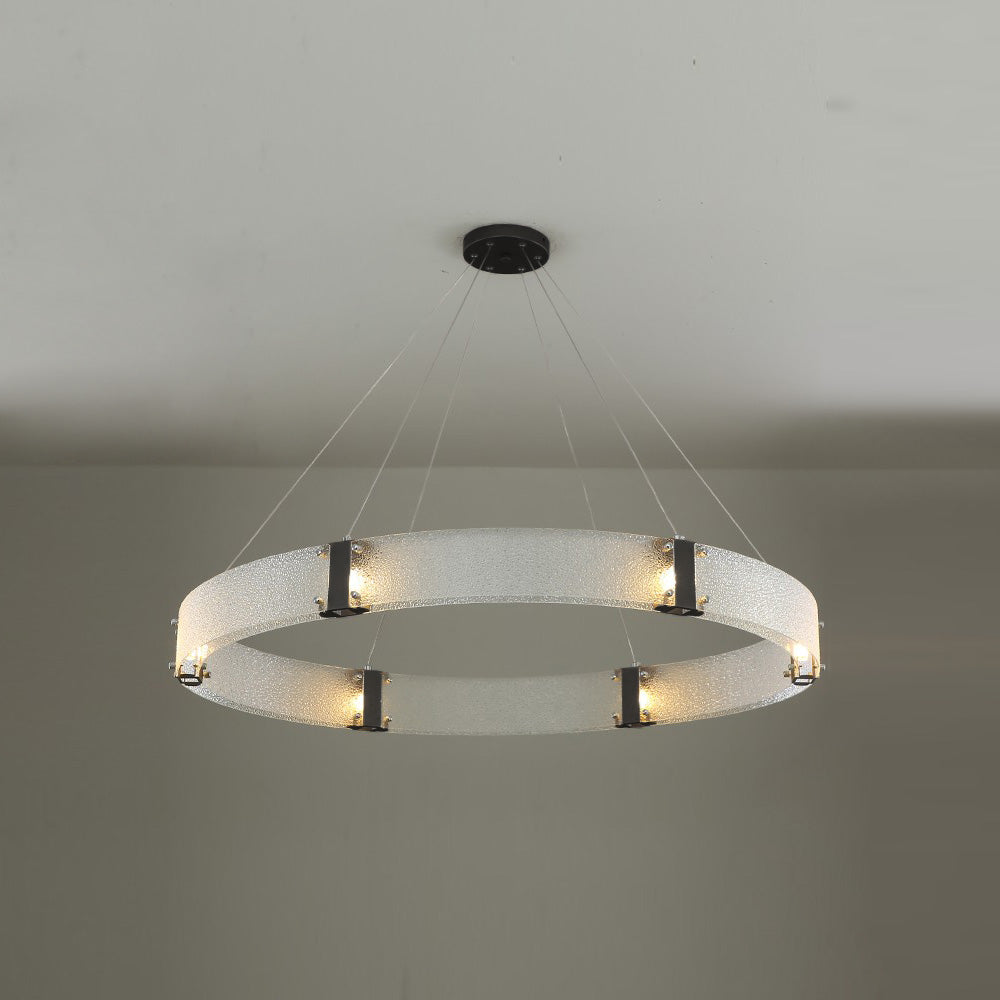Parallel Eleganter Ring-Glas-Kronleuchter-Letslighting