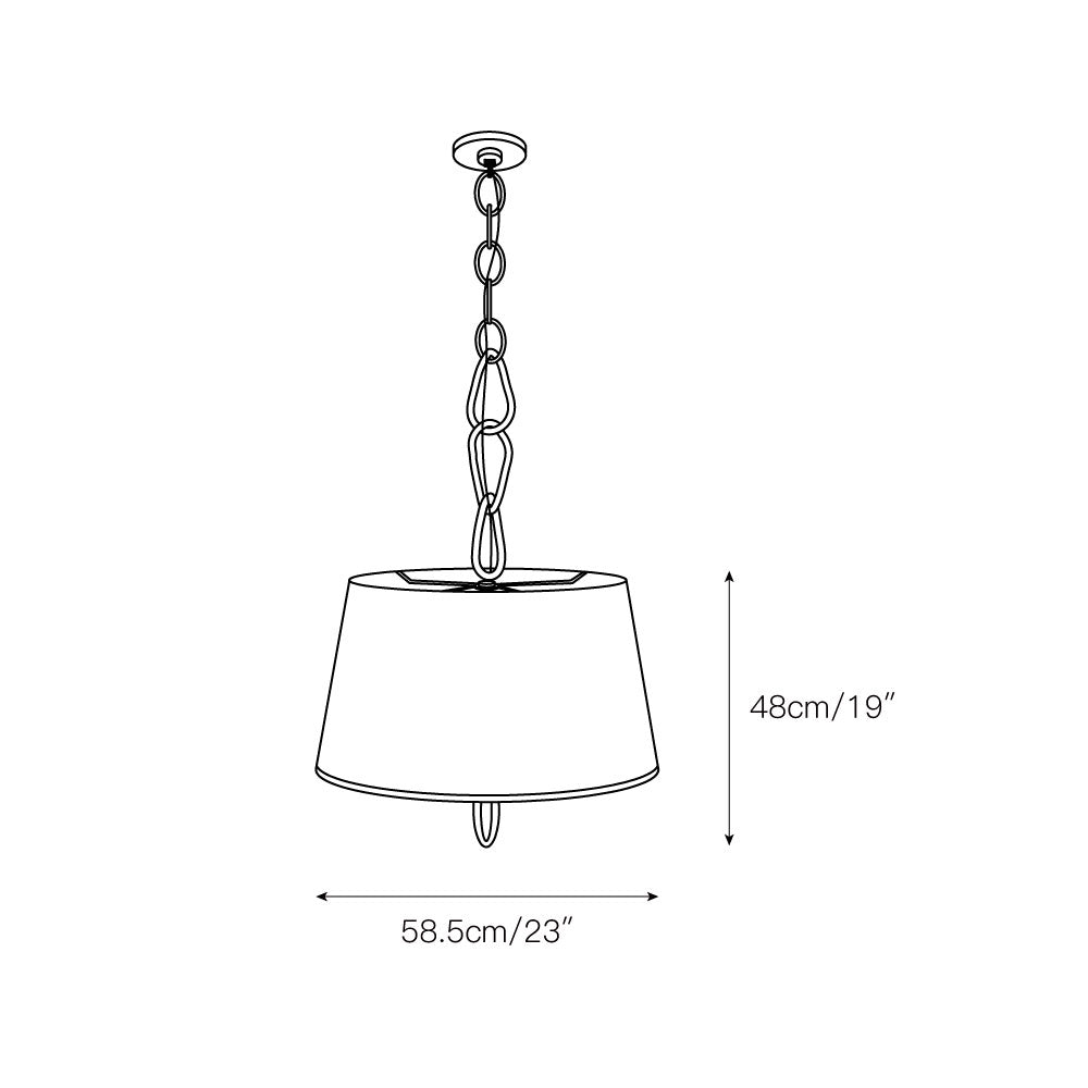 Zesilira Vintage Stoff Pendelleuchte-Letslighting