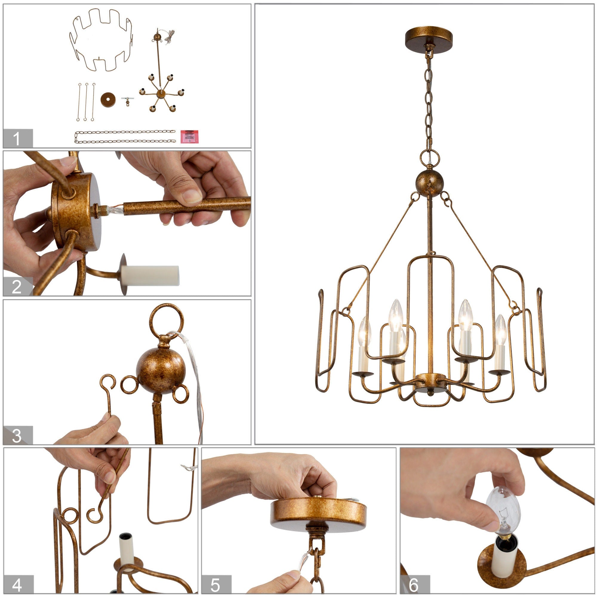Cocaryra Vintage Industrie Kronleuchter-Letslighting