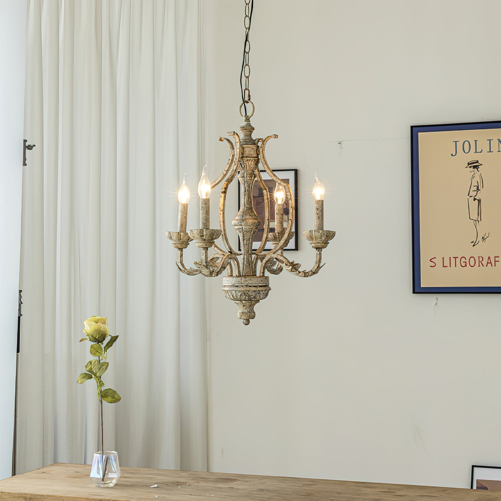 Orinira Vintage Industrial Holz Pendelleuchte-Letslighting