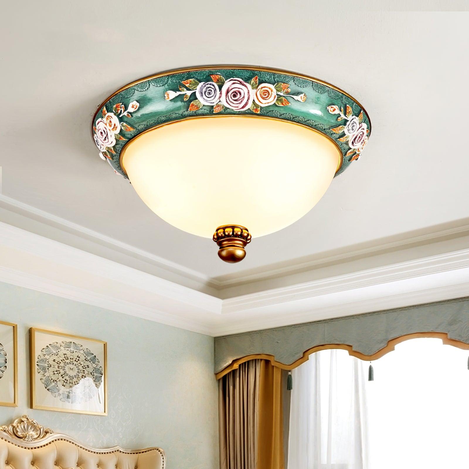 Viraearae Pastoral Schale Harz Glas Deckenleuchte-Letslighting