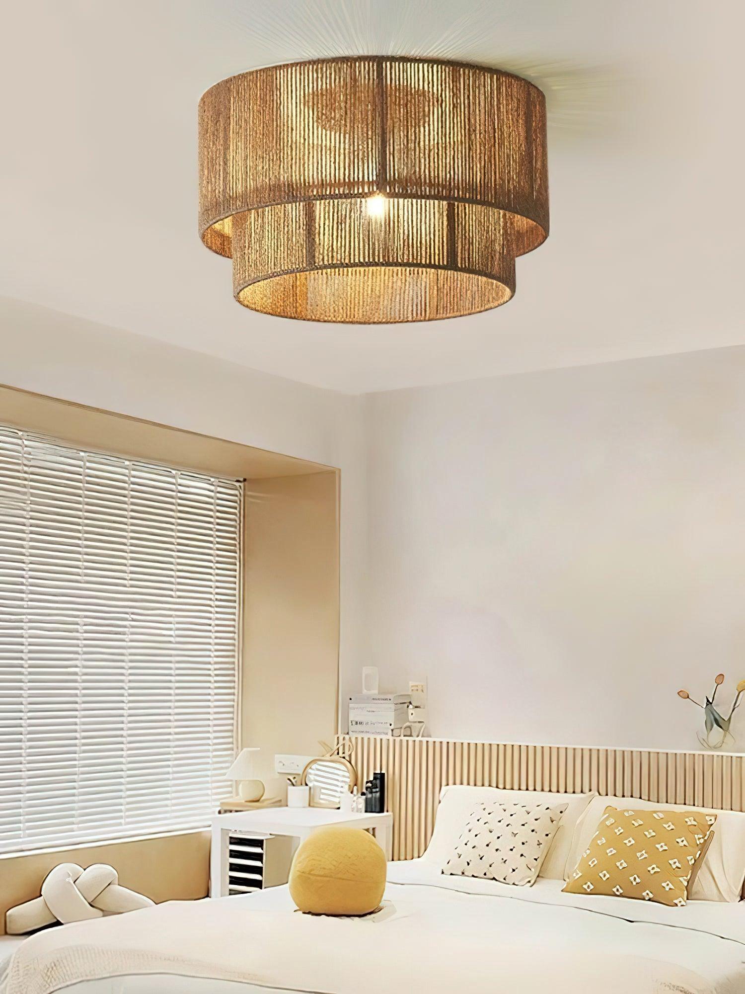Casora Deckenleuchte Klassisch Naturseil-Letslighting