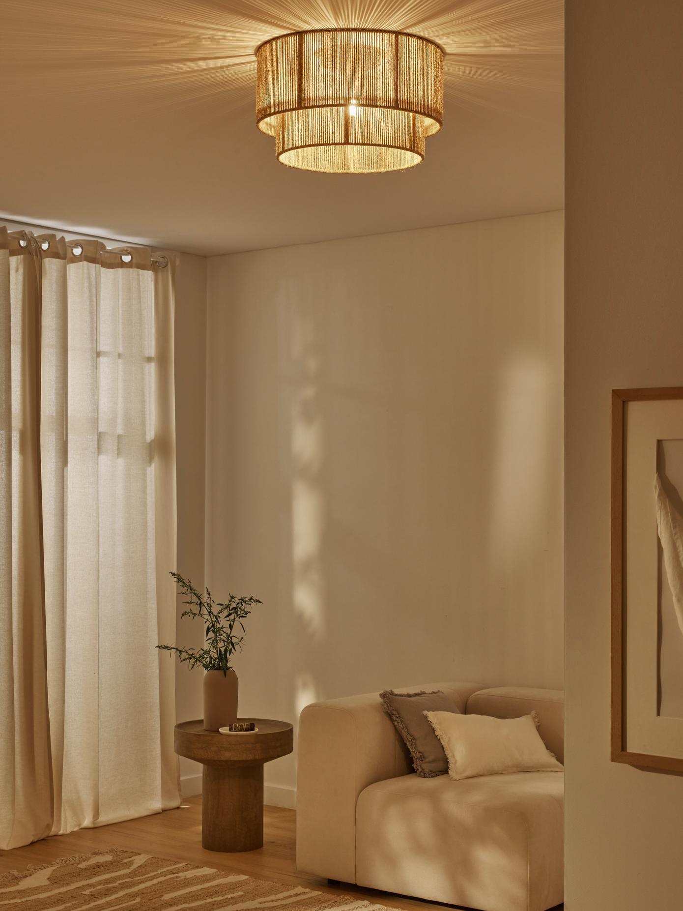 Casora Deckenleuchte Klassisch Naturseil-Letslighting