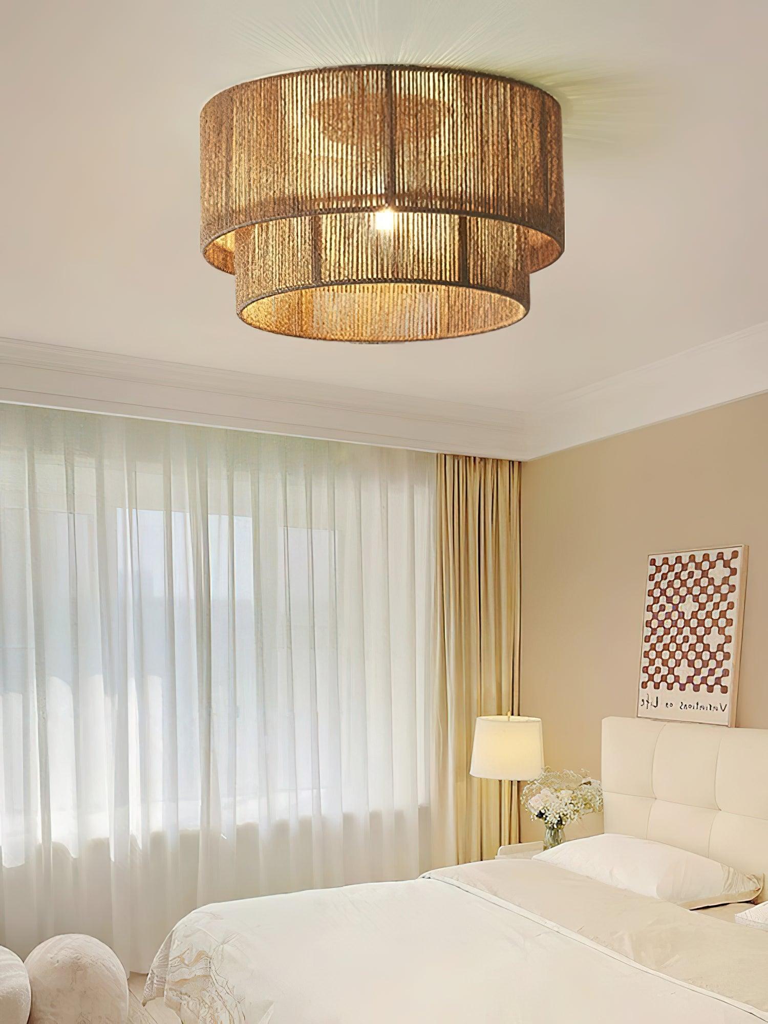 Casora Deckenleuchte Klassisch Naturseil-Letslighting