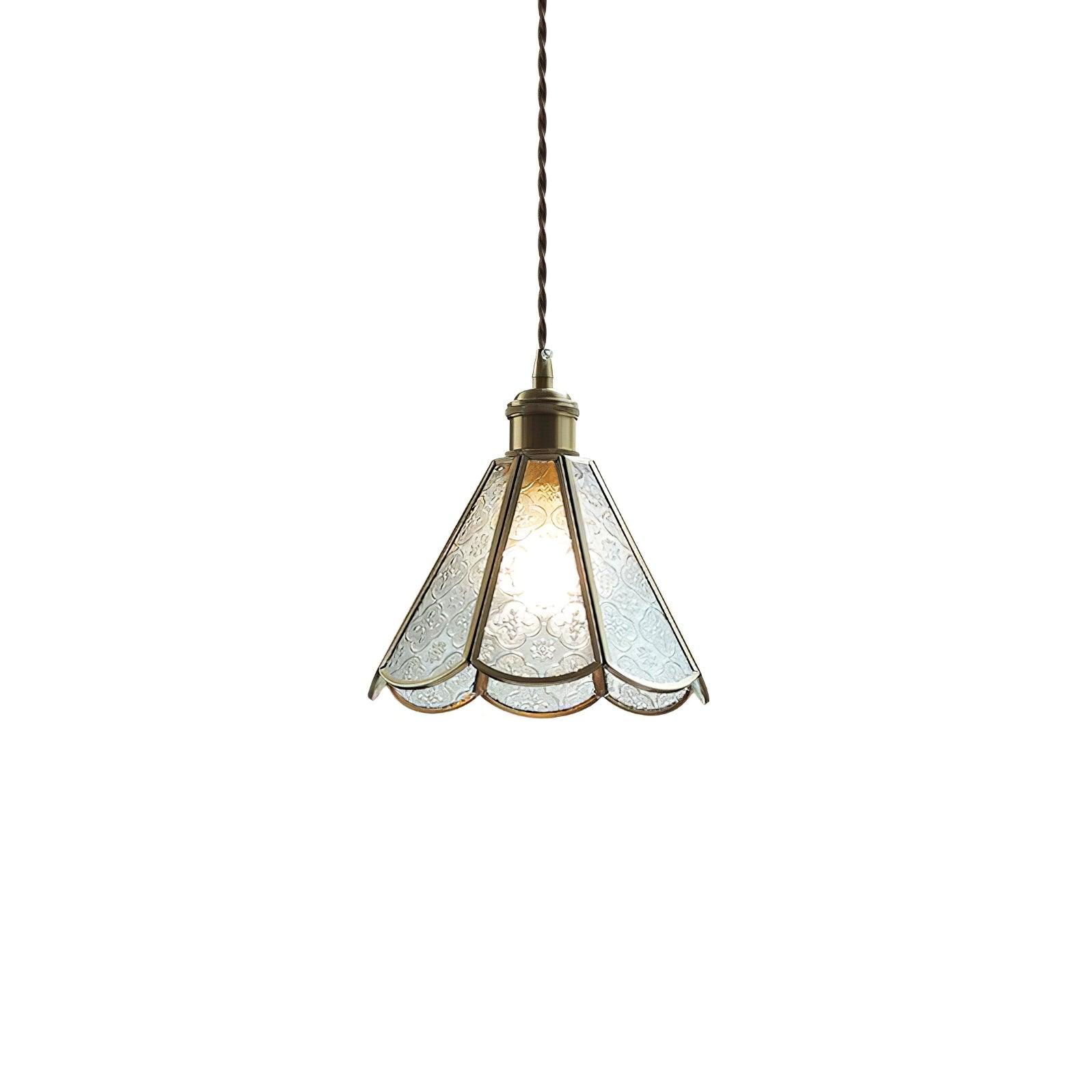Elarace Elegante Pendelleuchte aus Messing und Glas-Letslighting