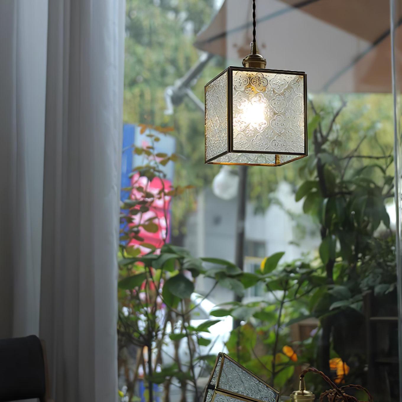 Elarace Elegante Pendelleuchte aus Messing und Glas-Letslighting