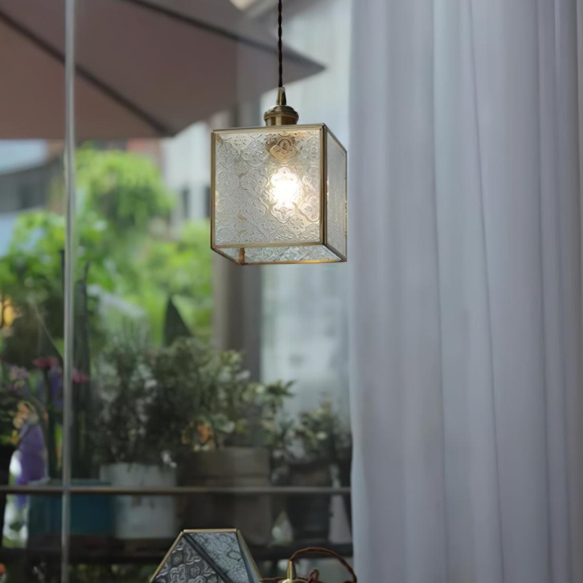 Elarace Elegante Pendelleuchte aus Messing und Glas-Letslighting