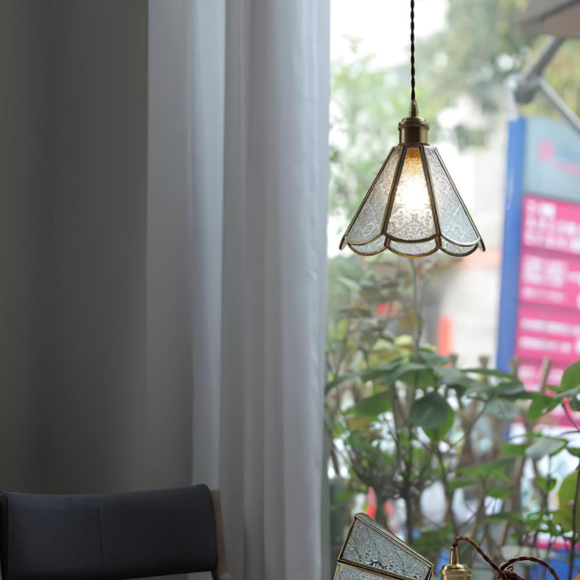 Elarace Elegante Pendelleuchte aus Messing und Glas-Letslighting