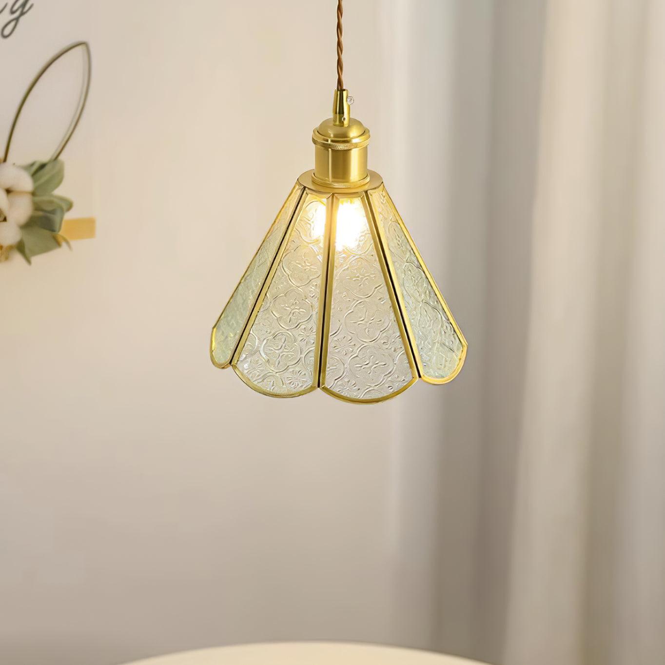 Elarace Elegante Pendelleuchte aus Messing und Glas-Letslighting