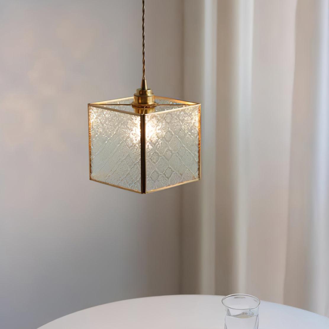 Elarace Elegante Pendelleuchte aus Messing und Glas-Letslighting
