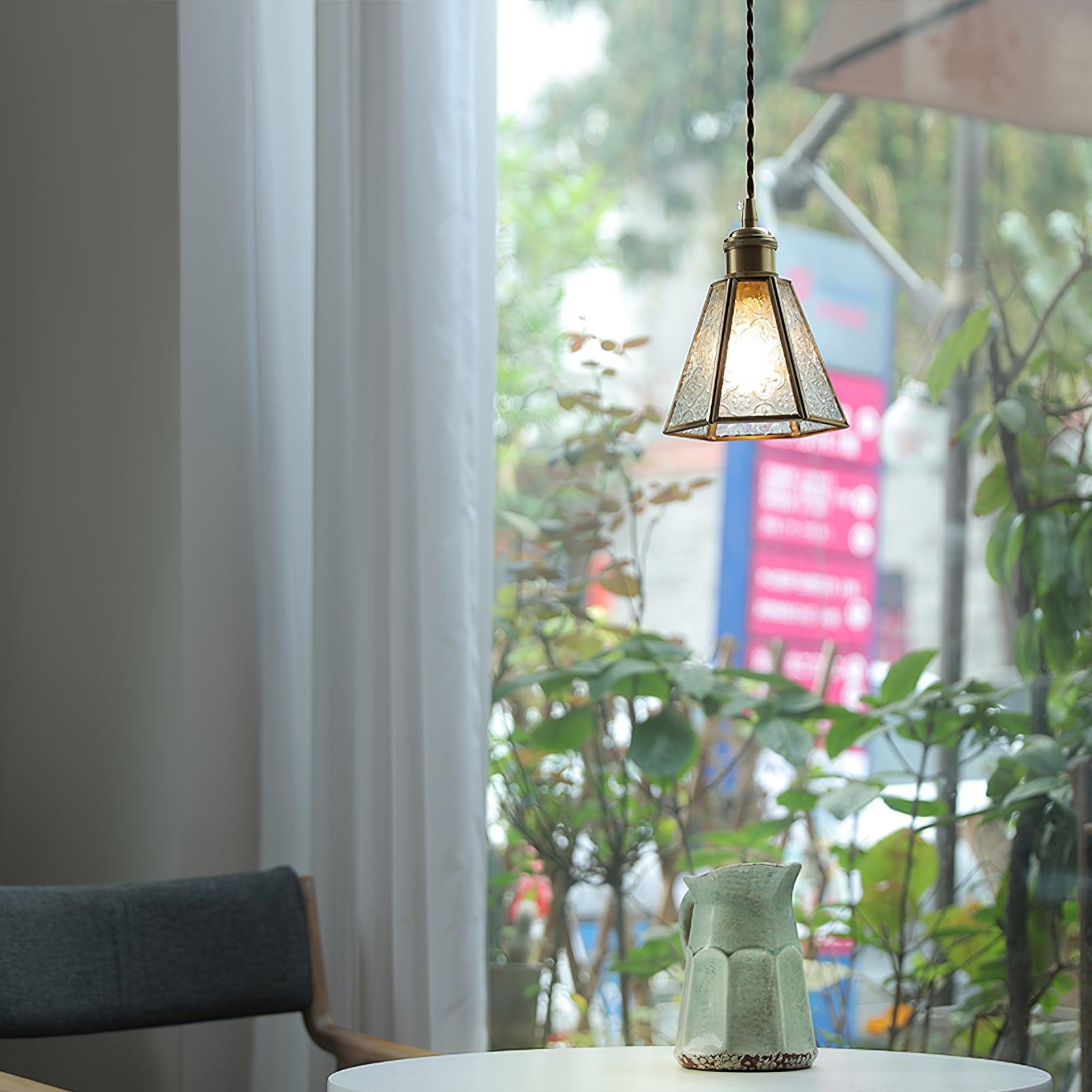 Elarace Elegante Pendelleuchte aus Messing und Glas-Letslighting