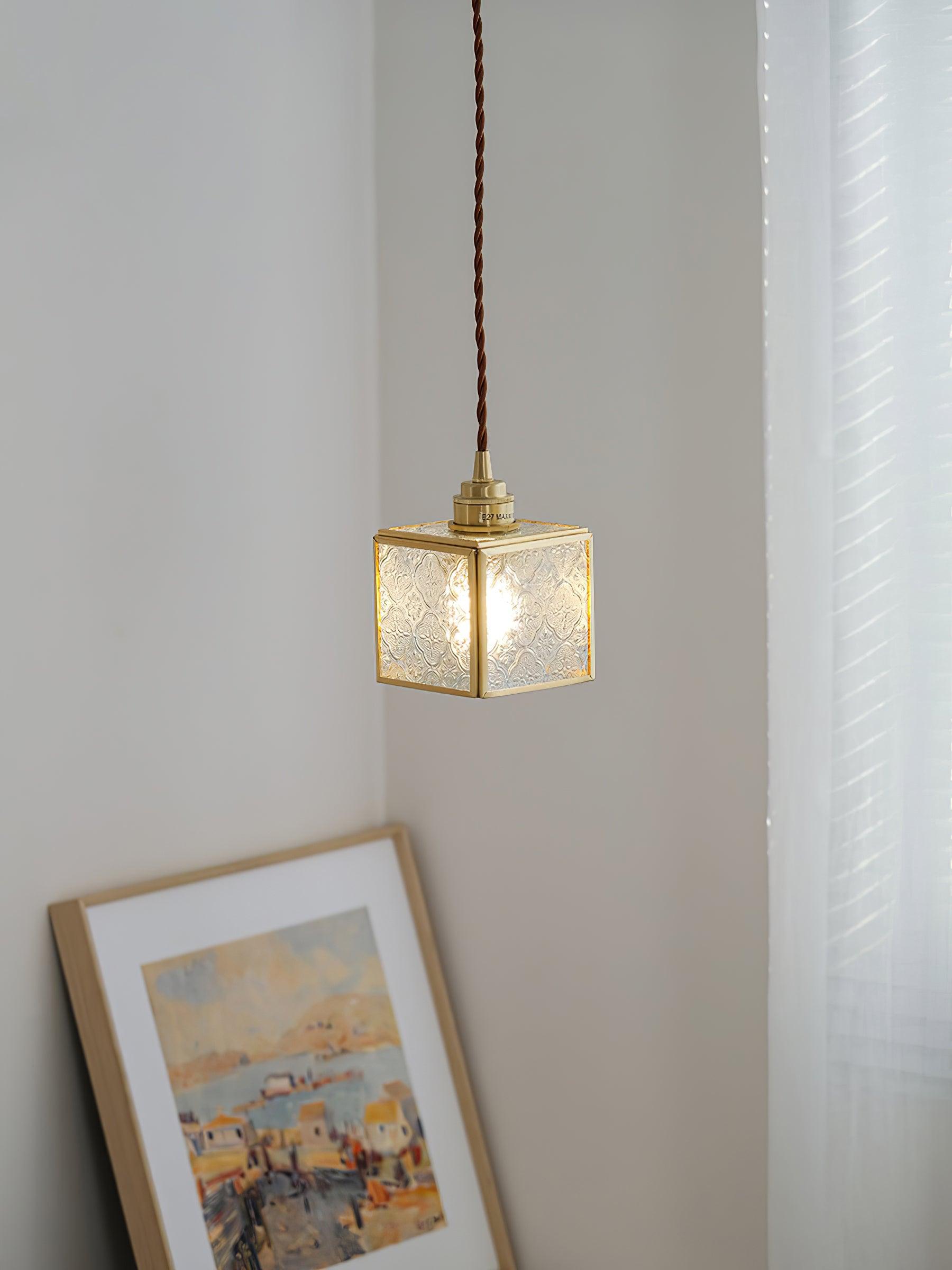 Elarace Elegante Pendelleuchte aus Messing und Glas-Letslighting