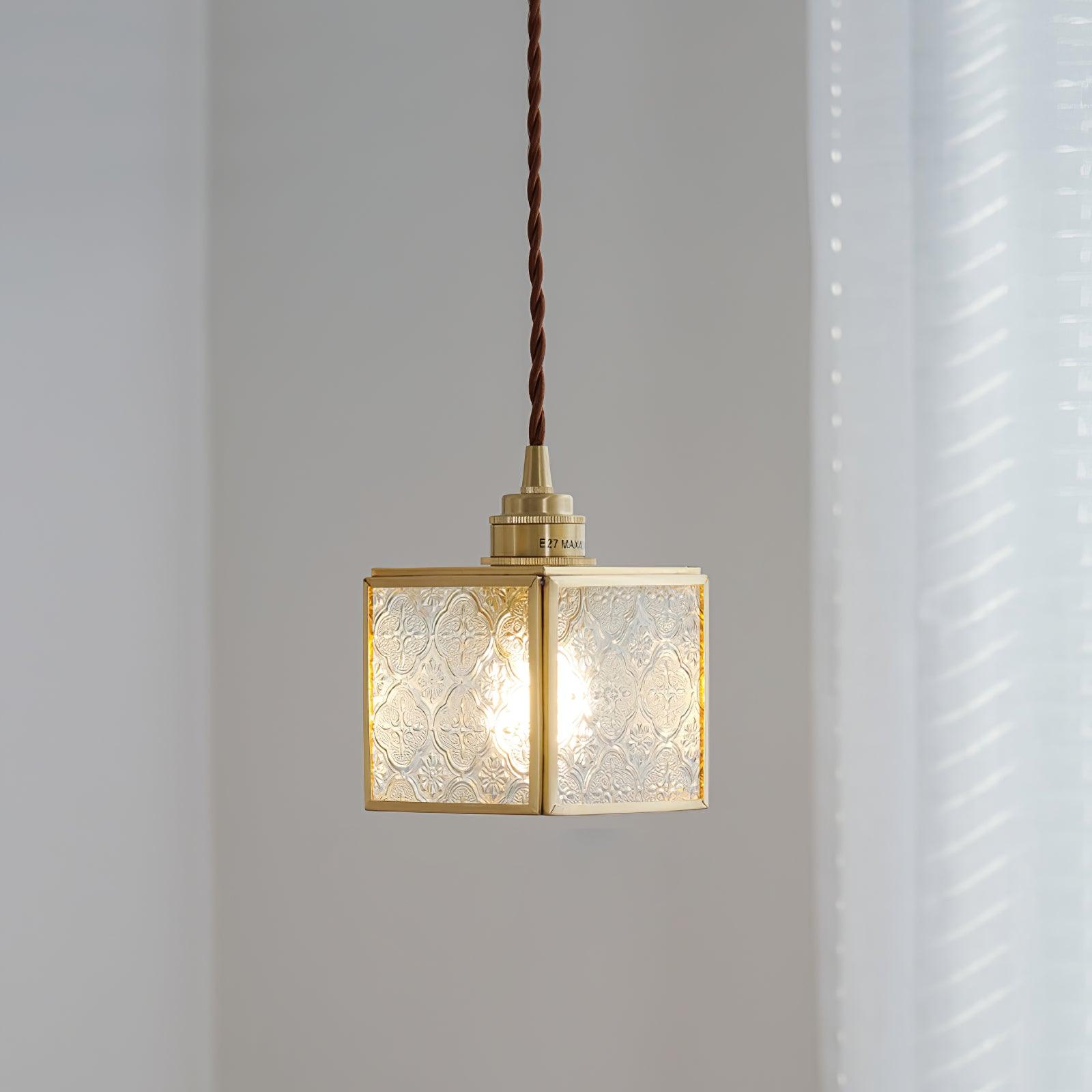 Elarace Elegante Pendelleuchte aus Messing und Glas-Letslighting
