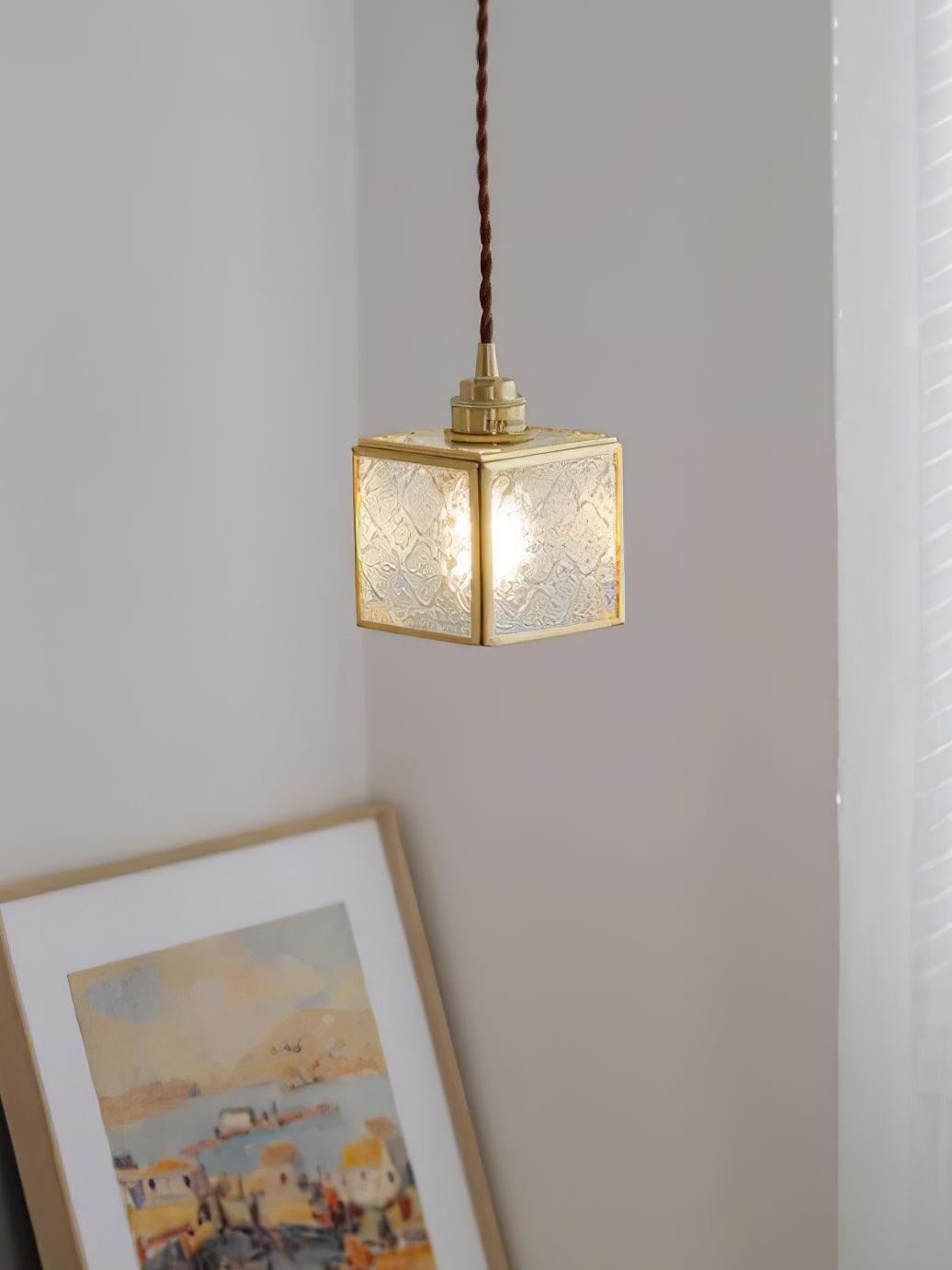 Elarace Elegante Pendelleuchte aus Messing und Glas-Letslighting