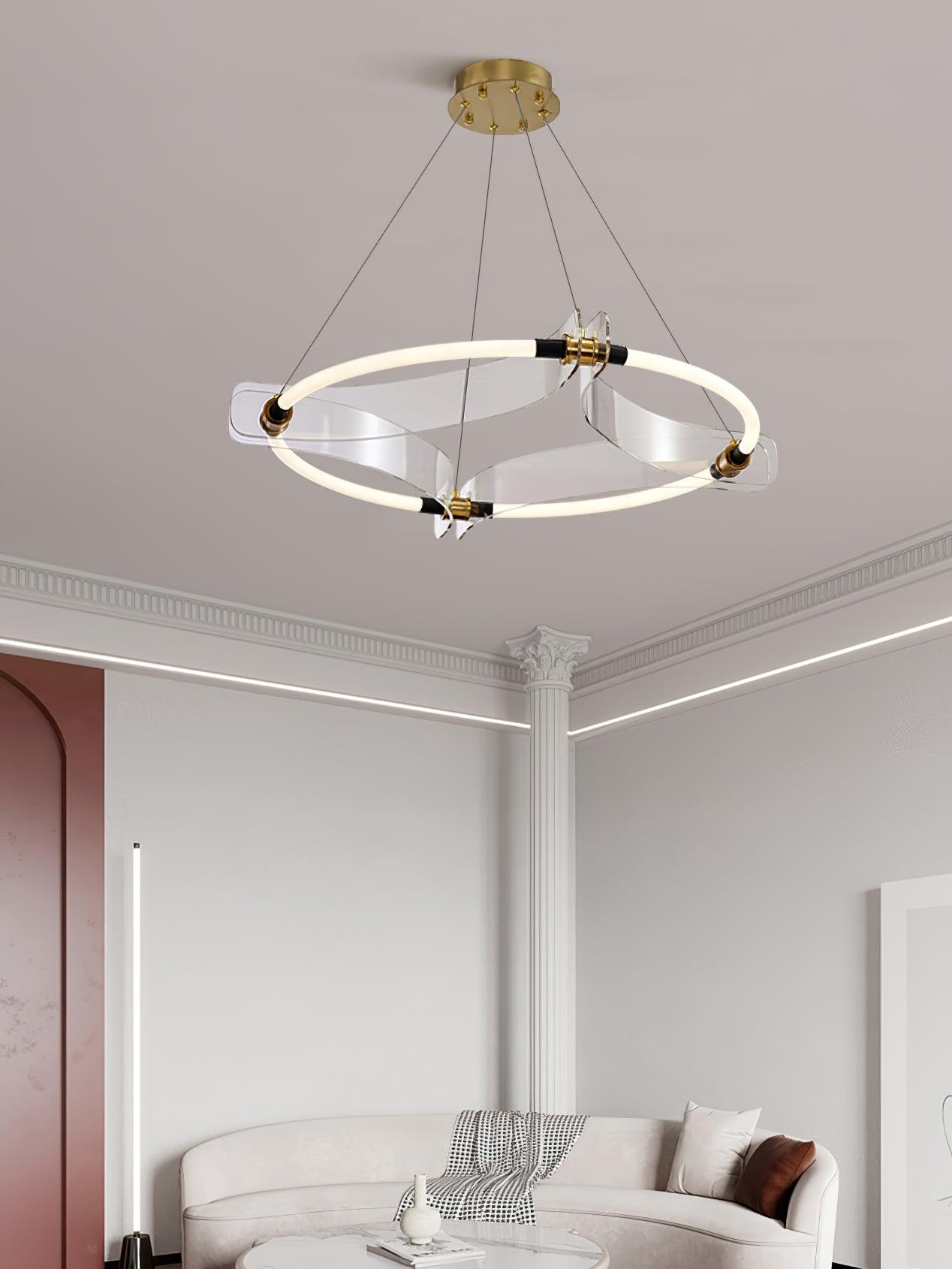 Lustra Goldfarbener Moderner Kronleuchter-Letslighting