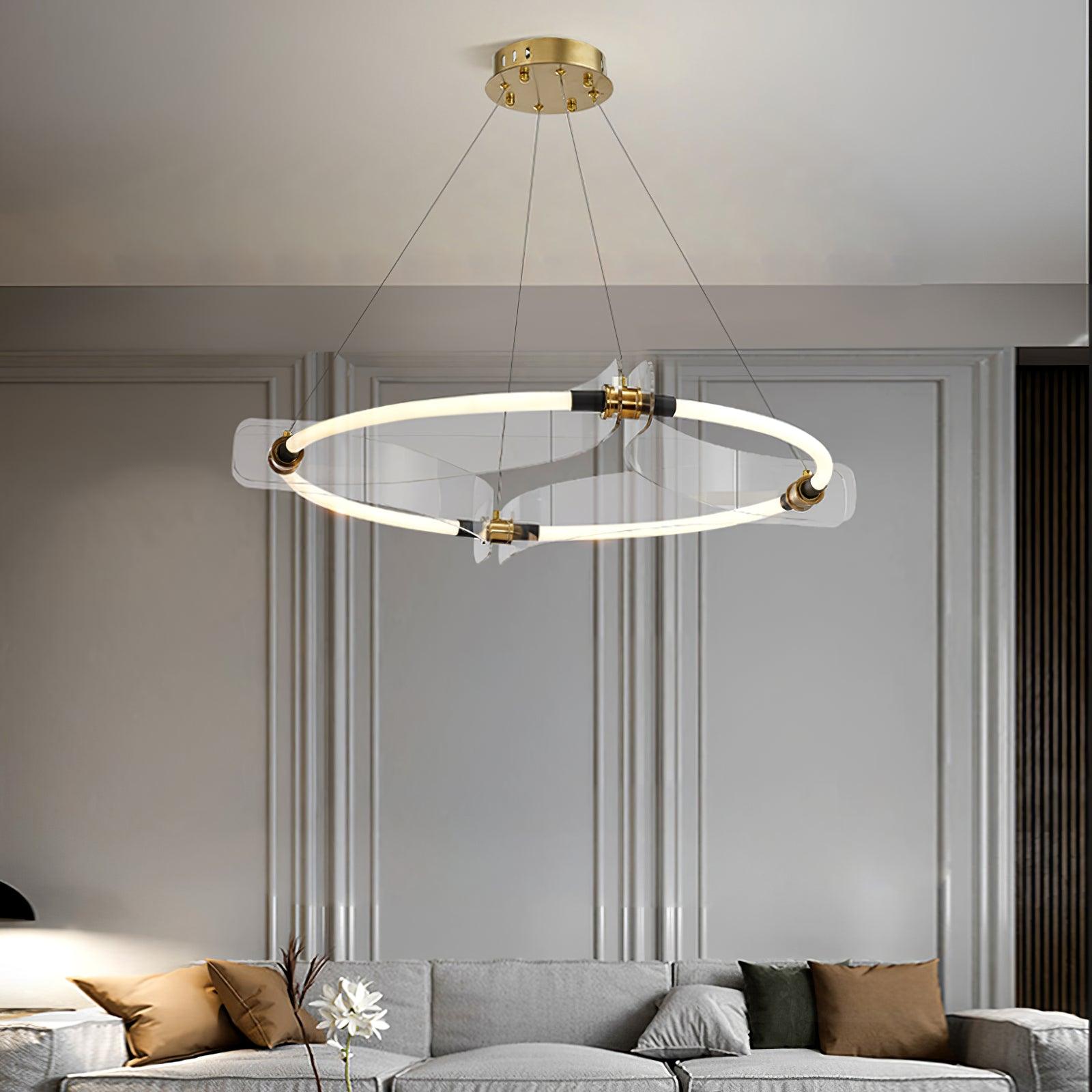 Lustra Goldfarbener Moderner Kronleuchter-Letslighting