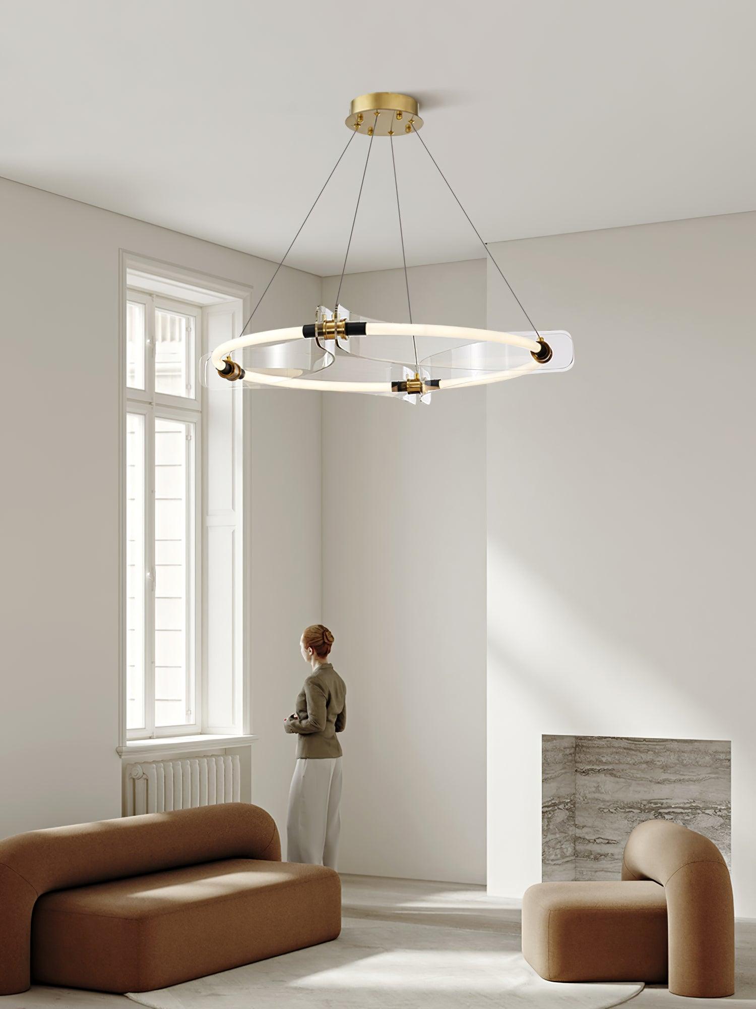 Lustra Goldfarbener Moderner Kronleuchter-Letslighting