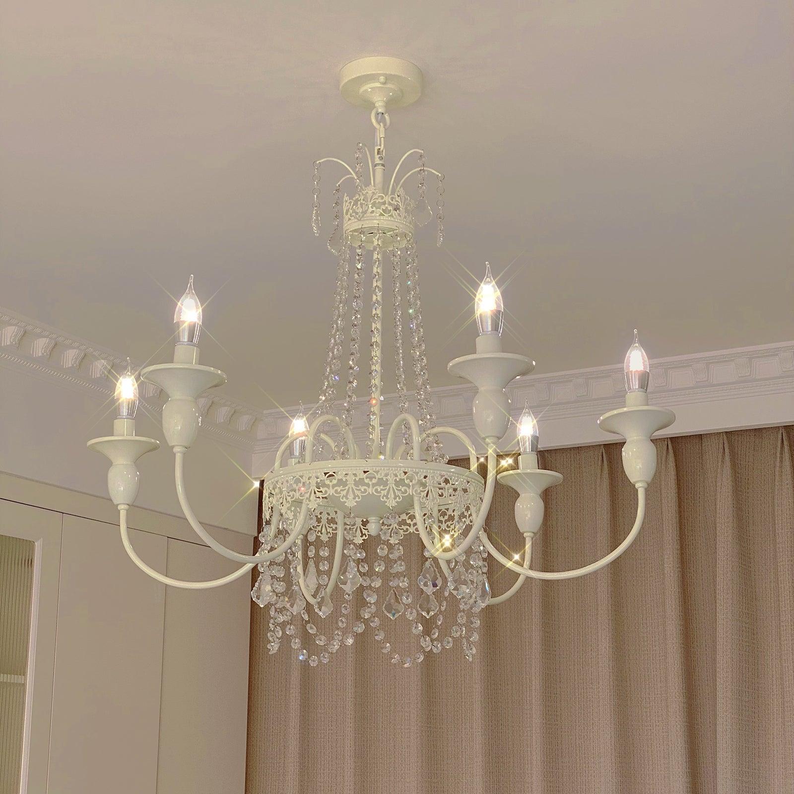 Lustra Kronleuchter Rosa Glas Elegant Wohnzimmer Schlafzimmer-Letslighting
