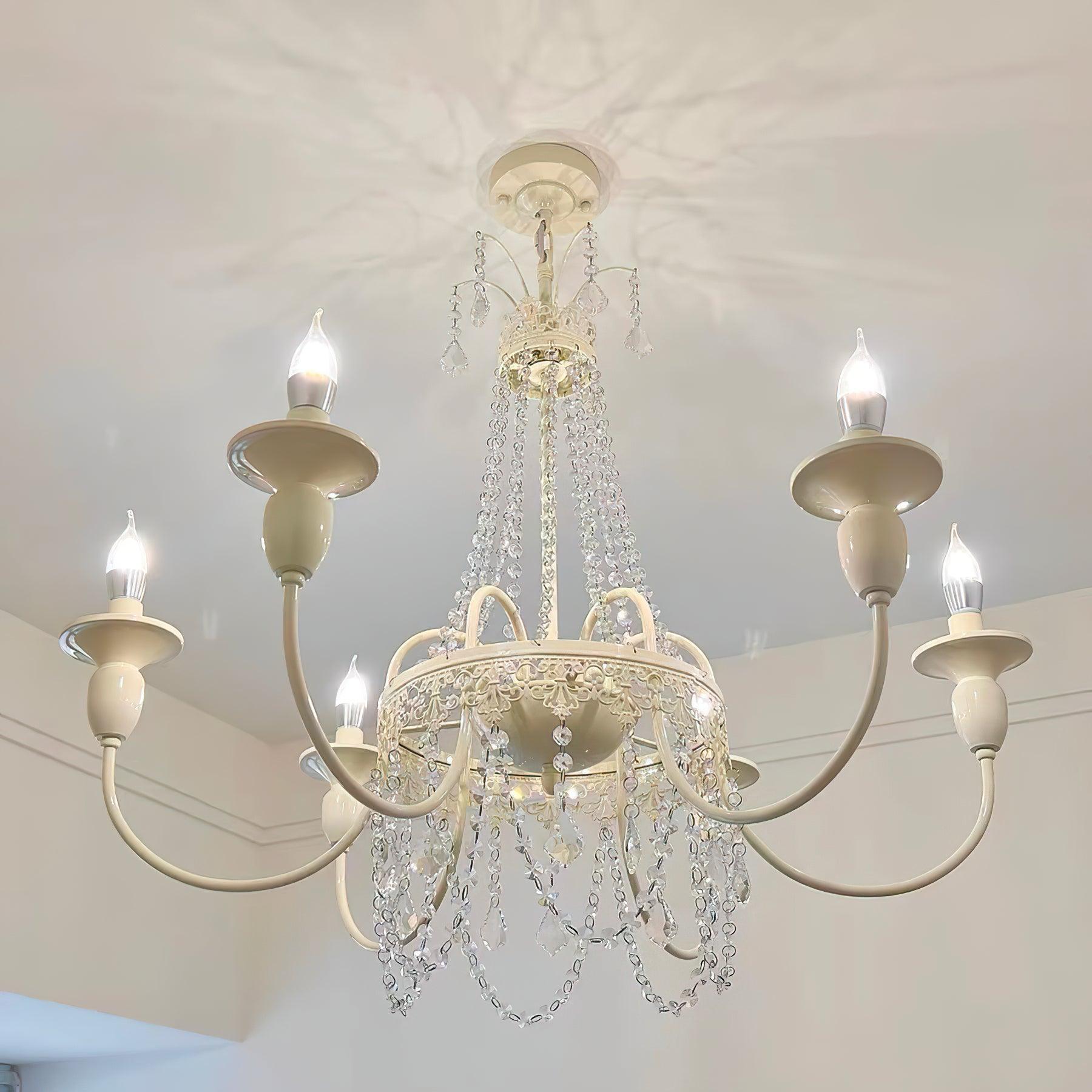 Lustra Kronleuchter Rosa Glas Elegant Wohnzimmer Schlafzimmer-Letslighting