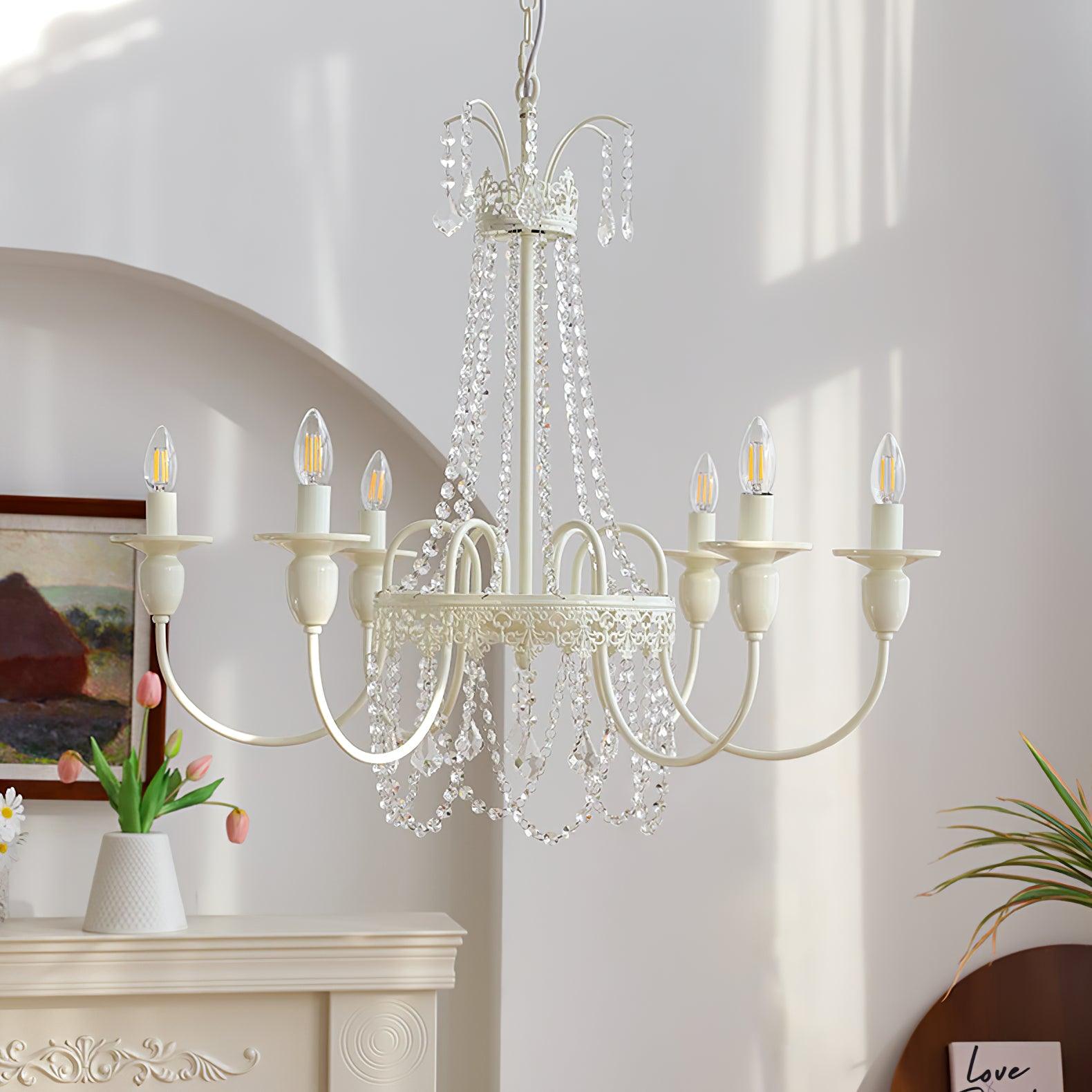 Lustra Kronleuchter Rosa Glas Elegant Wohnzimmer Schlafzimmer-Letslighting
