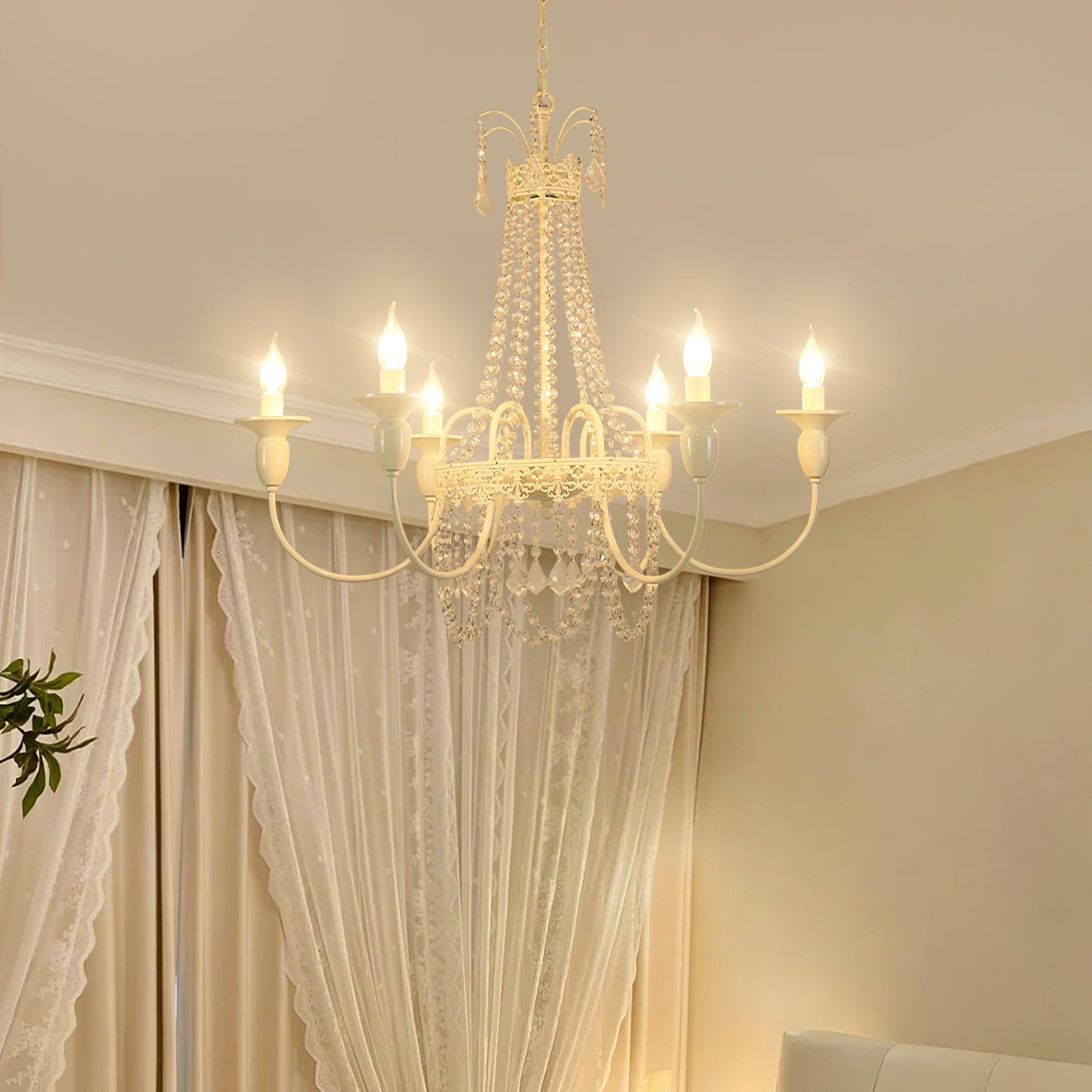 Lustra Kronleuchter Rosa Glas Elegant Wohnzimmer Schlafzimmer-Letslighting