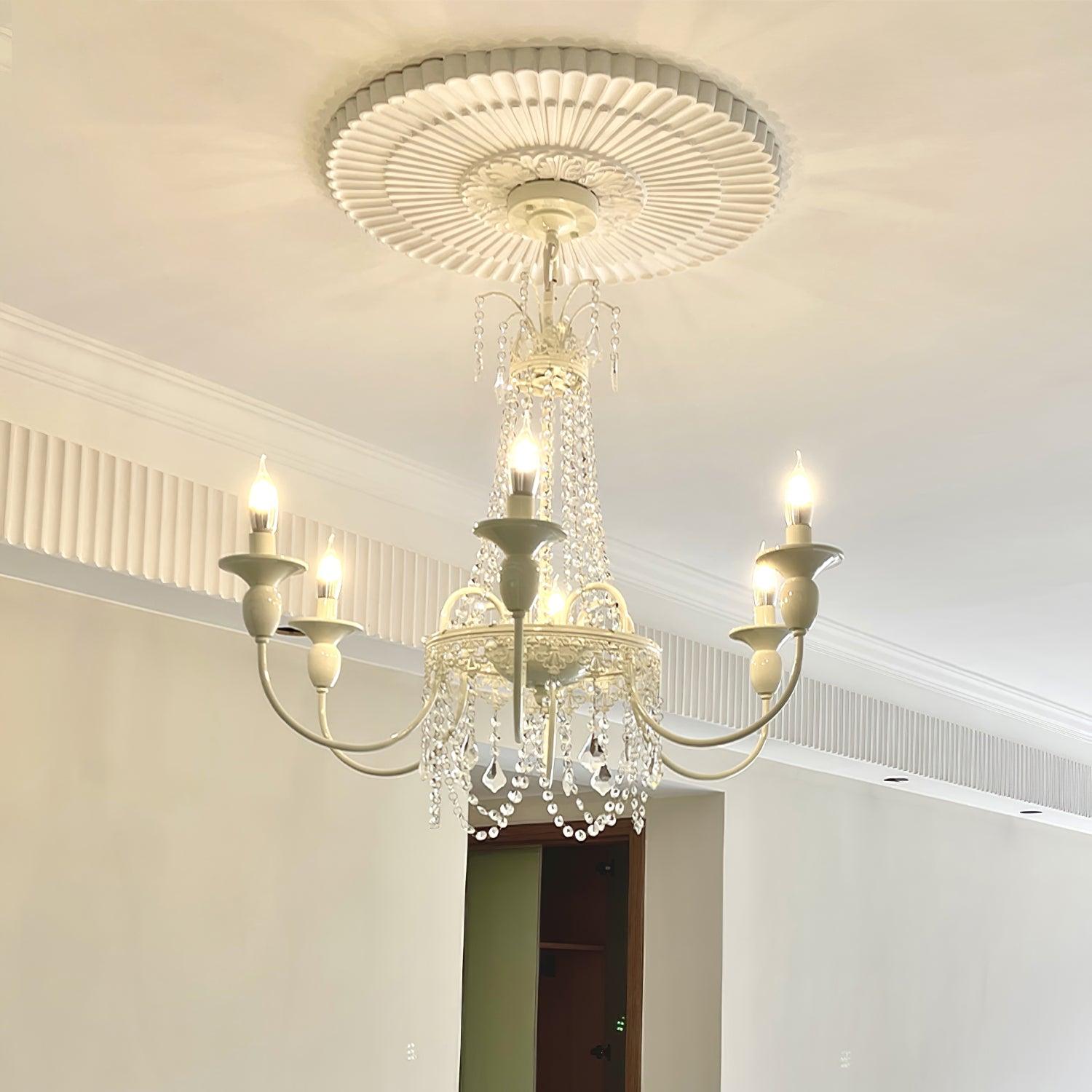 Lustra Kronleuchter Rosa Glas Elegant Wohnzimmer Schlafzimmer-Letslighting