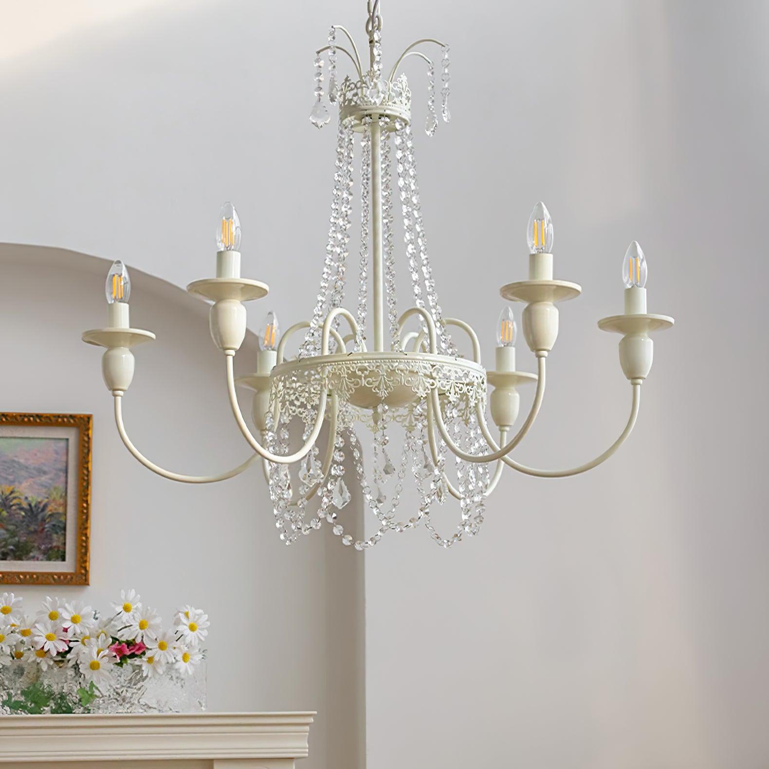 Lustra Kronleuchter Rosa Glas Elegant Wohnzimmer Schlafzimmer-Letslighting