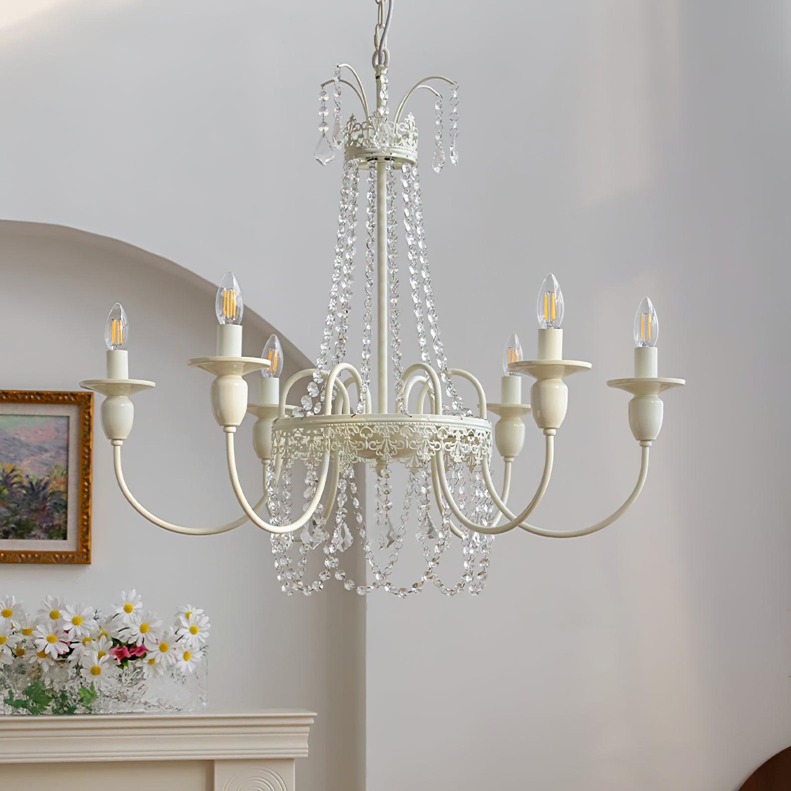 Lustra Kronleuchter Rosa Glas Elegant Wohnzimmer Schlafzimmer-Letslighting