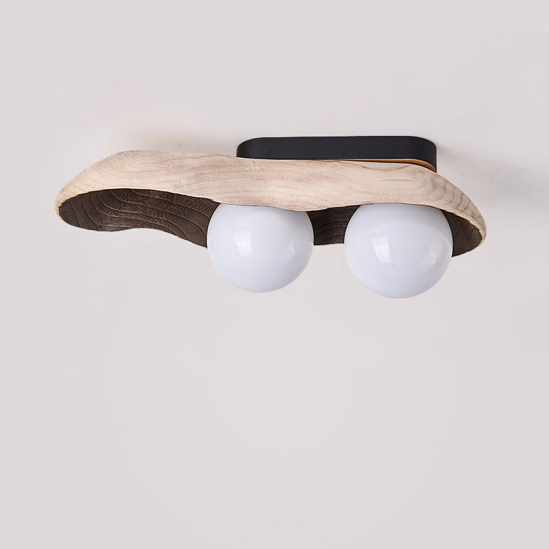 Ivaren Deckenleuchte aus Holz und Glas-Letslighting