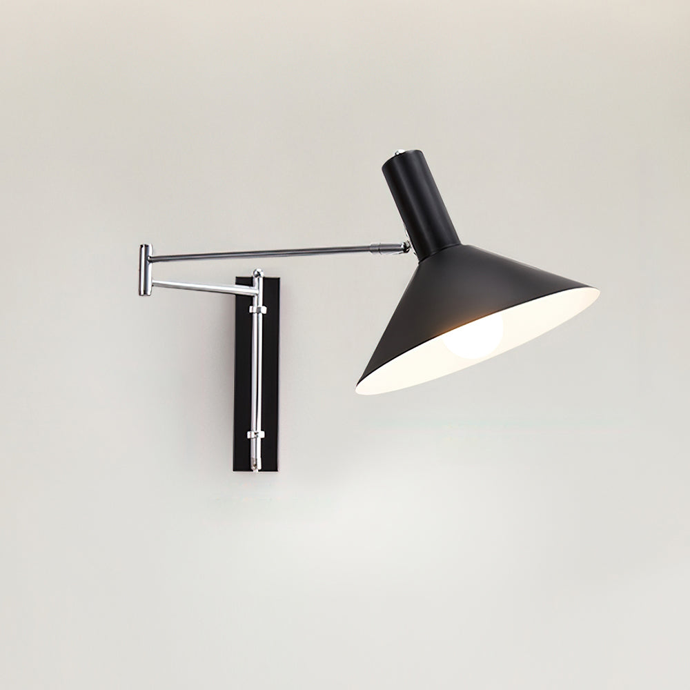 Wandleuchte Modern Verstellbar Metall Arm Rot Schirm Leselicht-Letslighting