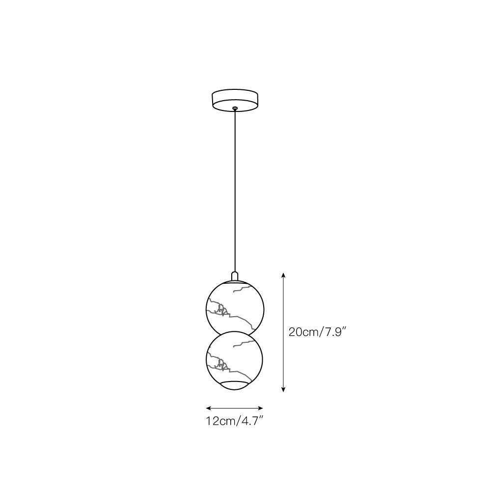 Elore Modern Minimalist Pearl Alabaster Pendant Light - Letslighting