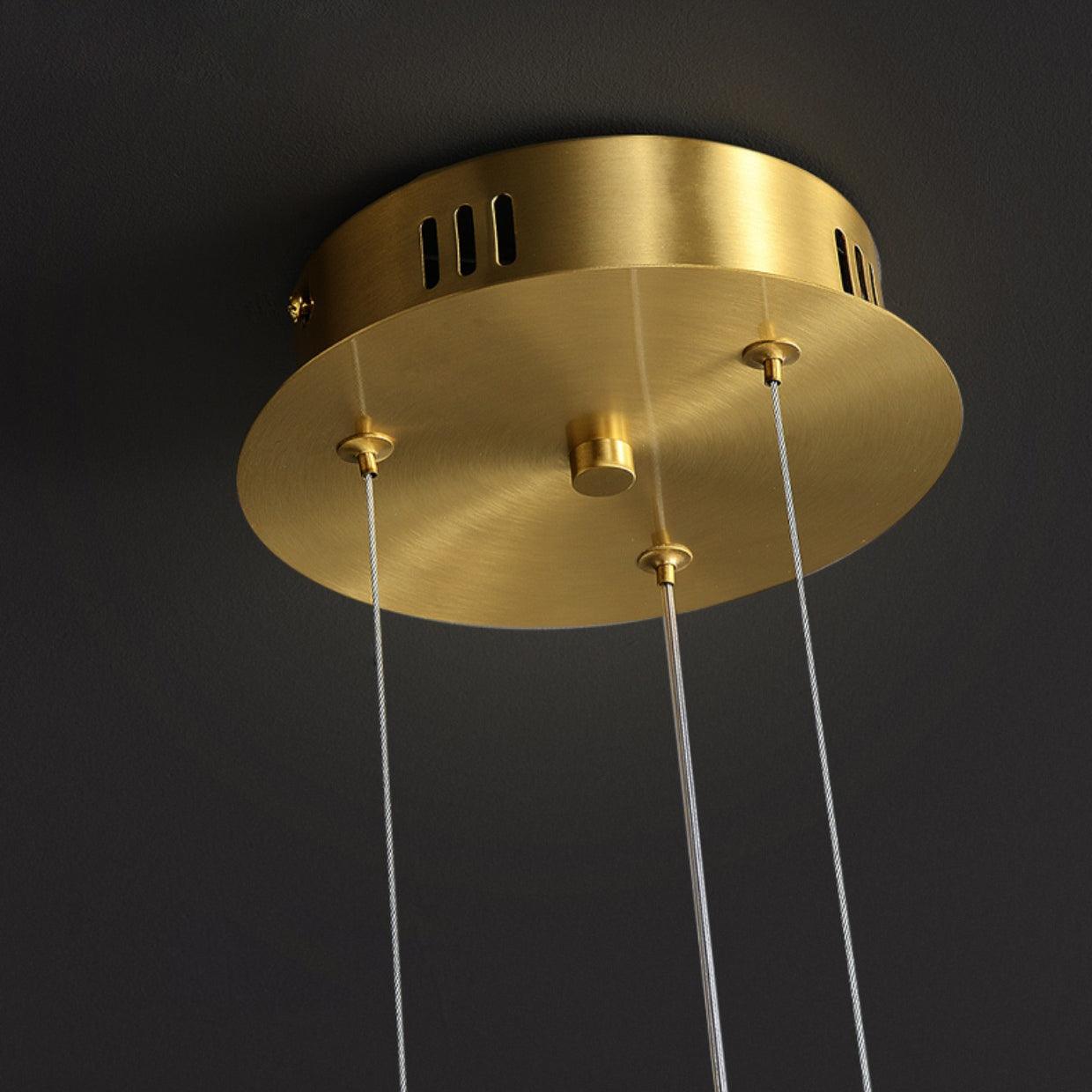 Lustra Kronleuchter Perle Gold Ring Elegant-Letslighting