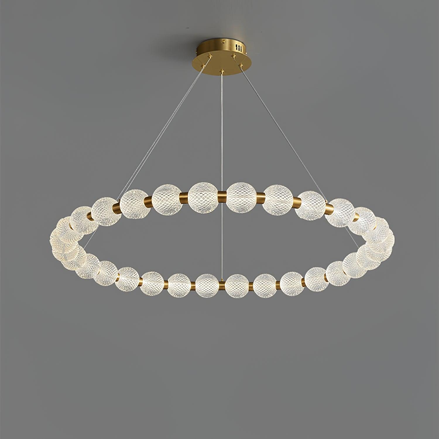 Lustra Kronleuchter Perle Gold Ring Elegant-Letslighting