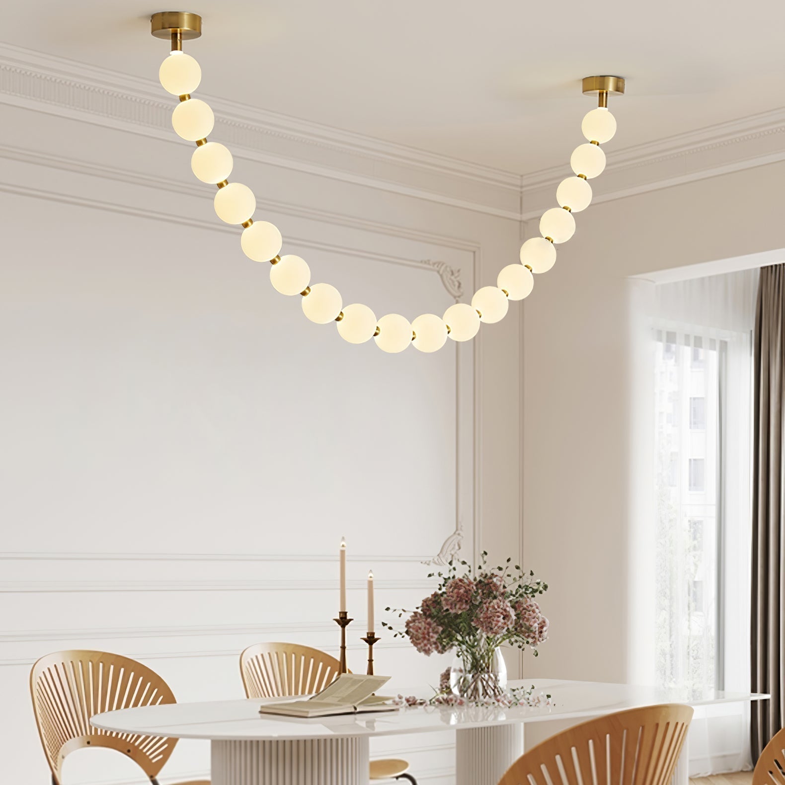 Vicariel Perlenkette Kugeln Glas Kronleuchter-Letslighting
