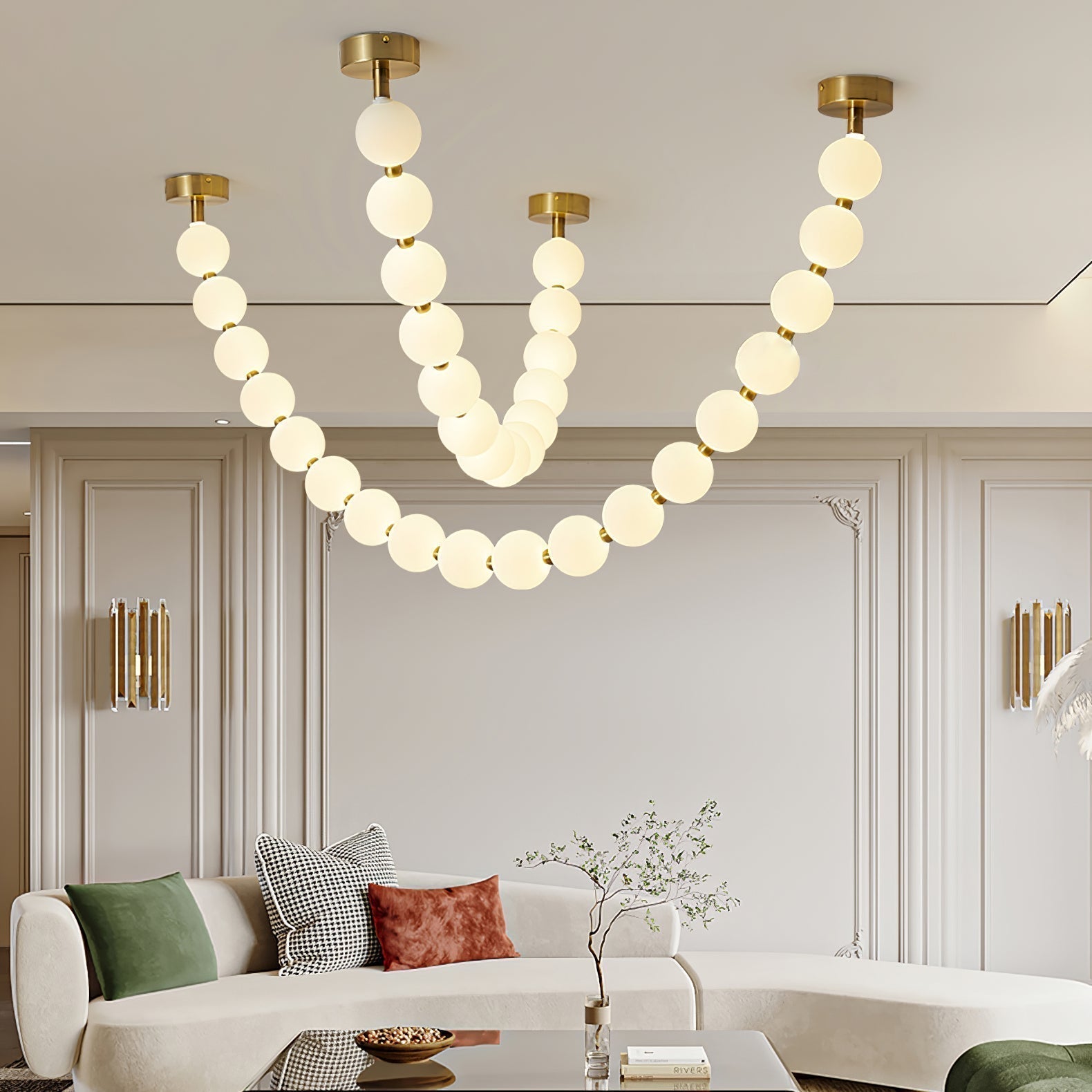 Vicariel Perlenkette Kugeln Glas Kronleuchter-Letslighting